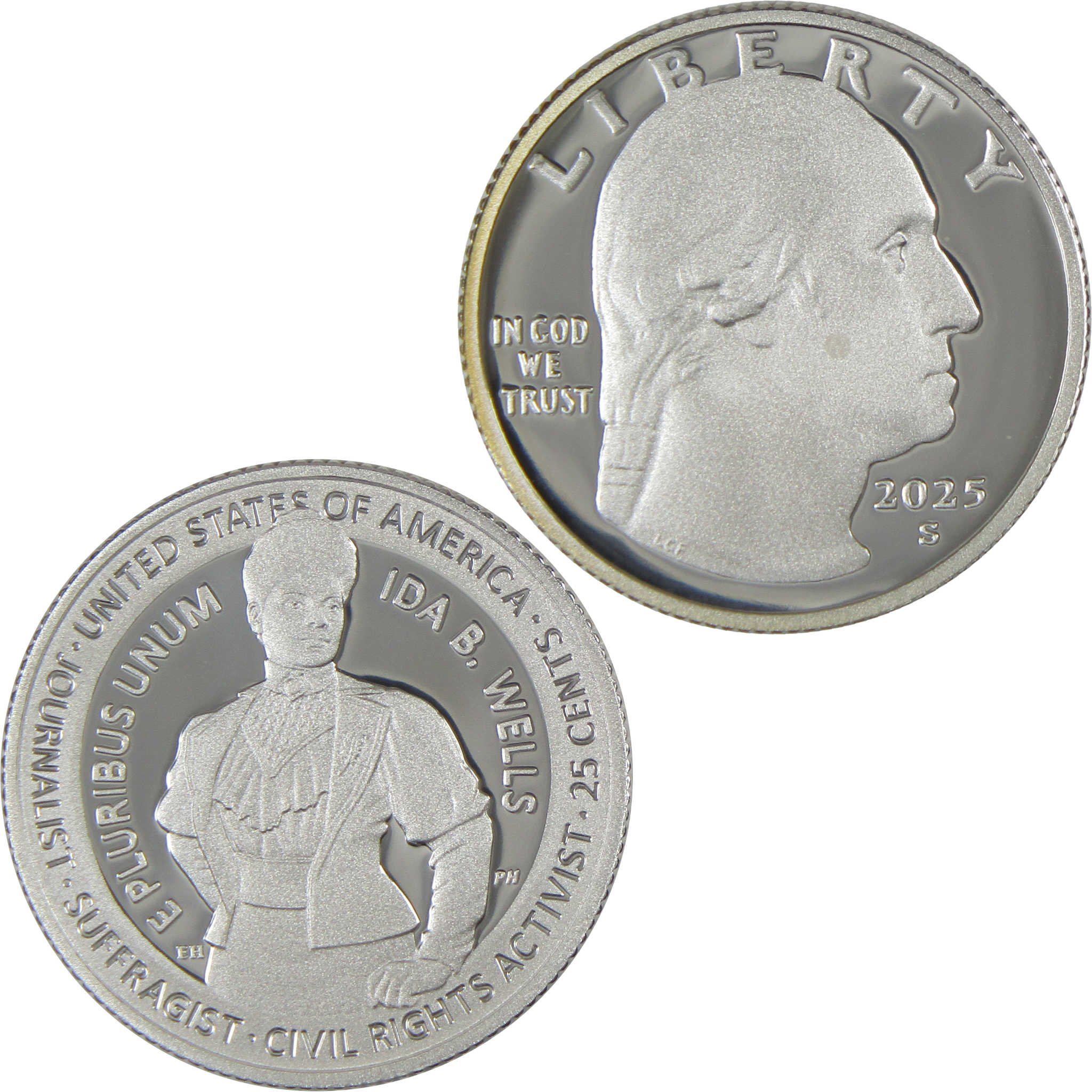 2025 S Ida B. Wells American Women Quarter .999 Silver Proof 25c Coin