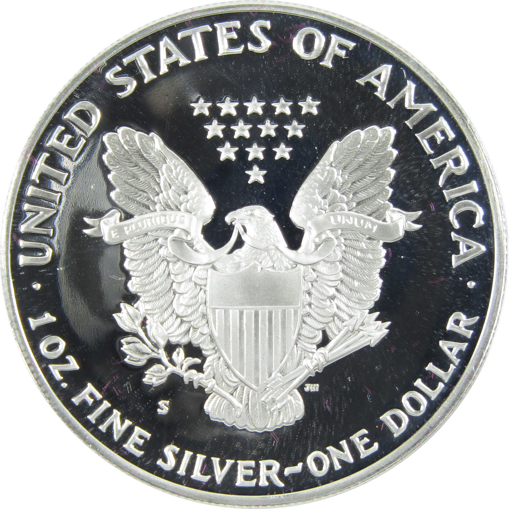 1991 S American Eagle Dollar 1 oz .999 Silver Proof OGP SKU:CPC7879