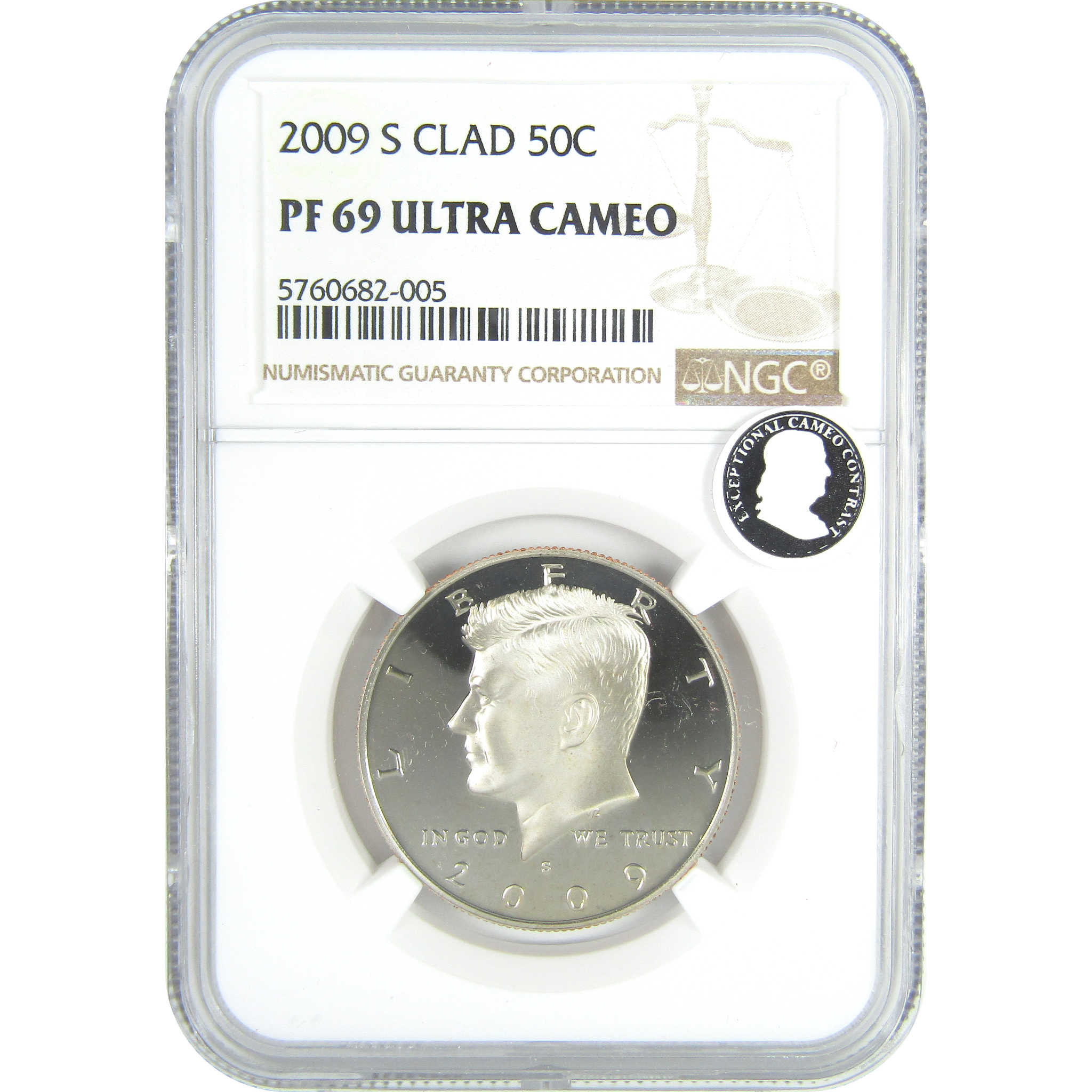 2009 S Kennedy Half Dollar PF 69 UCAM NGC Clad Proof 50c SKU:CPC9615