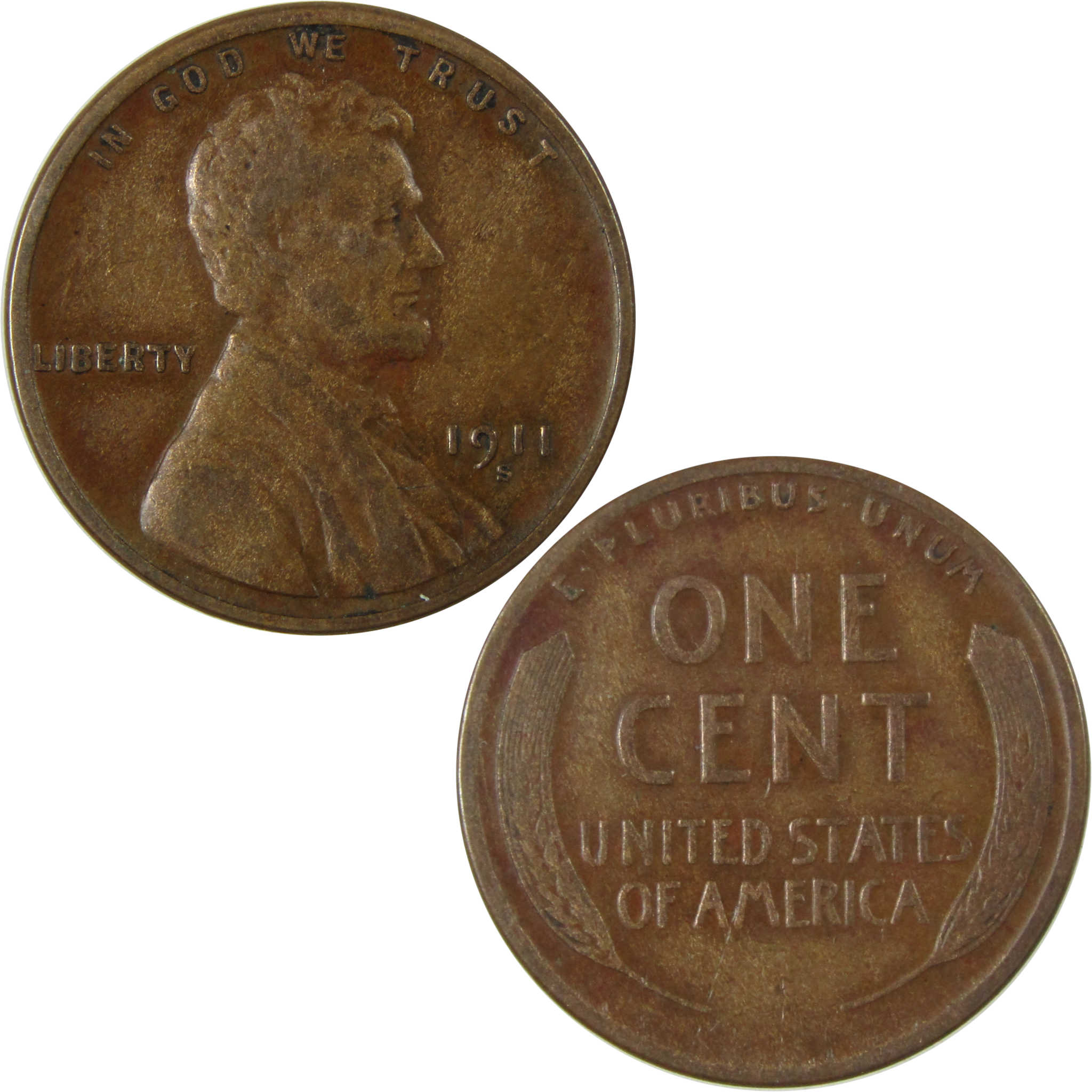 1911 S Lincoln Wheat Cent VF Very Fine Details Penny SKU:I26385