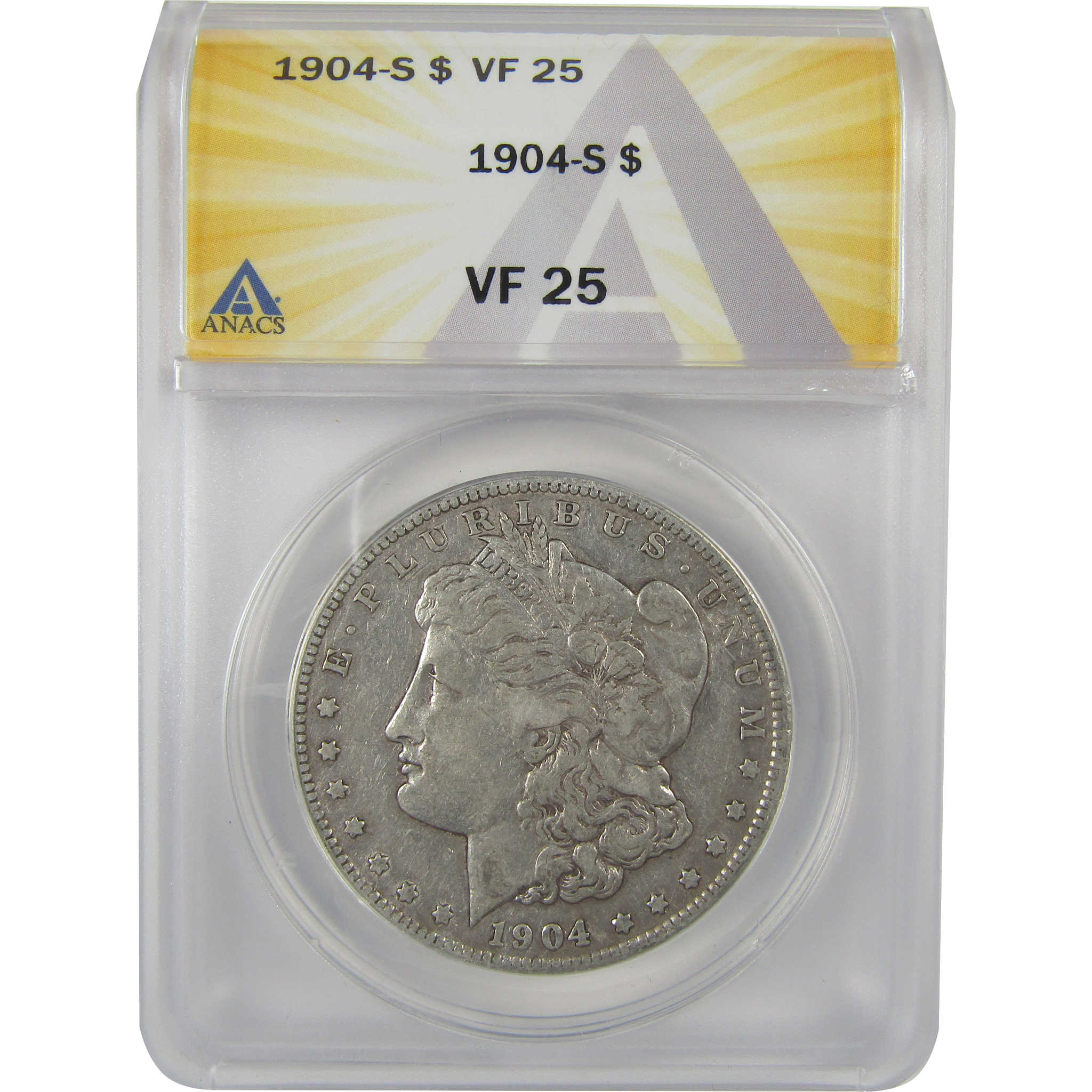 1904 S Morgan Dollar VF 25 ANACS Silver $1 Coin SKU:I21143 - Morgan coin - Morgan silver dollar - Morgan silver dollar for sale - Profile Coins &amp; Collectibles