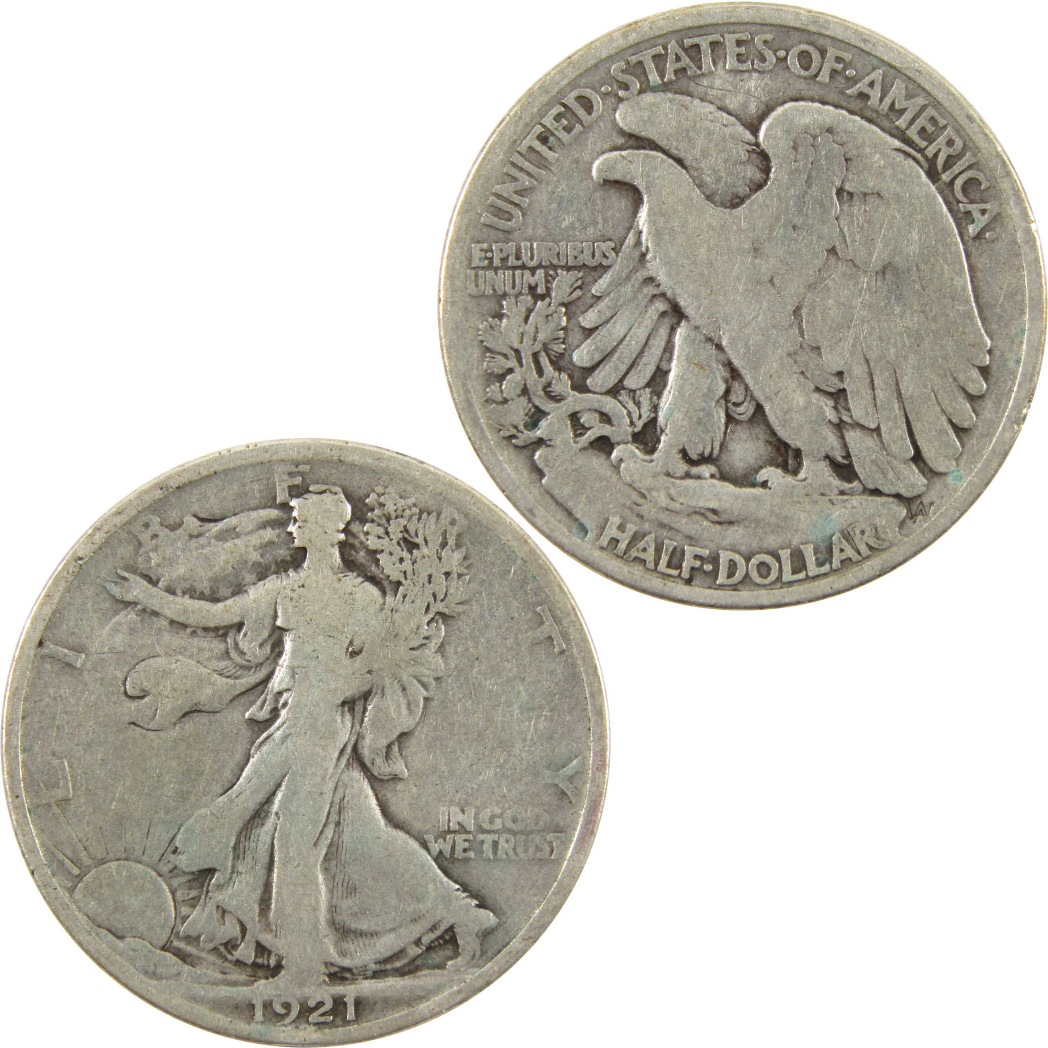 1921 Liberty Walking Half Dollar VG Very Good 90% Silver SKU:I10738