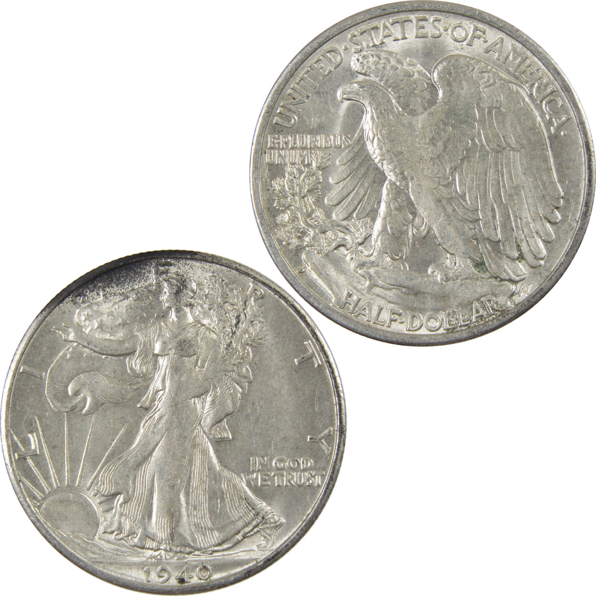 1940 S Liberty Walking Silver 50c Borderline Uncirculated SKU:I28657