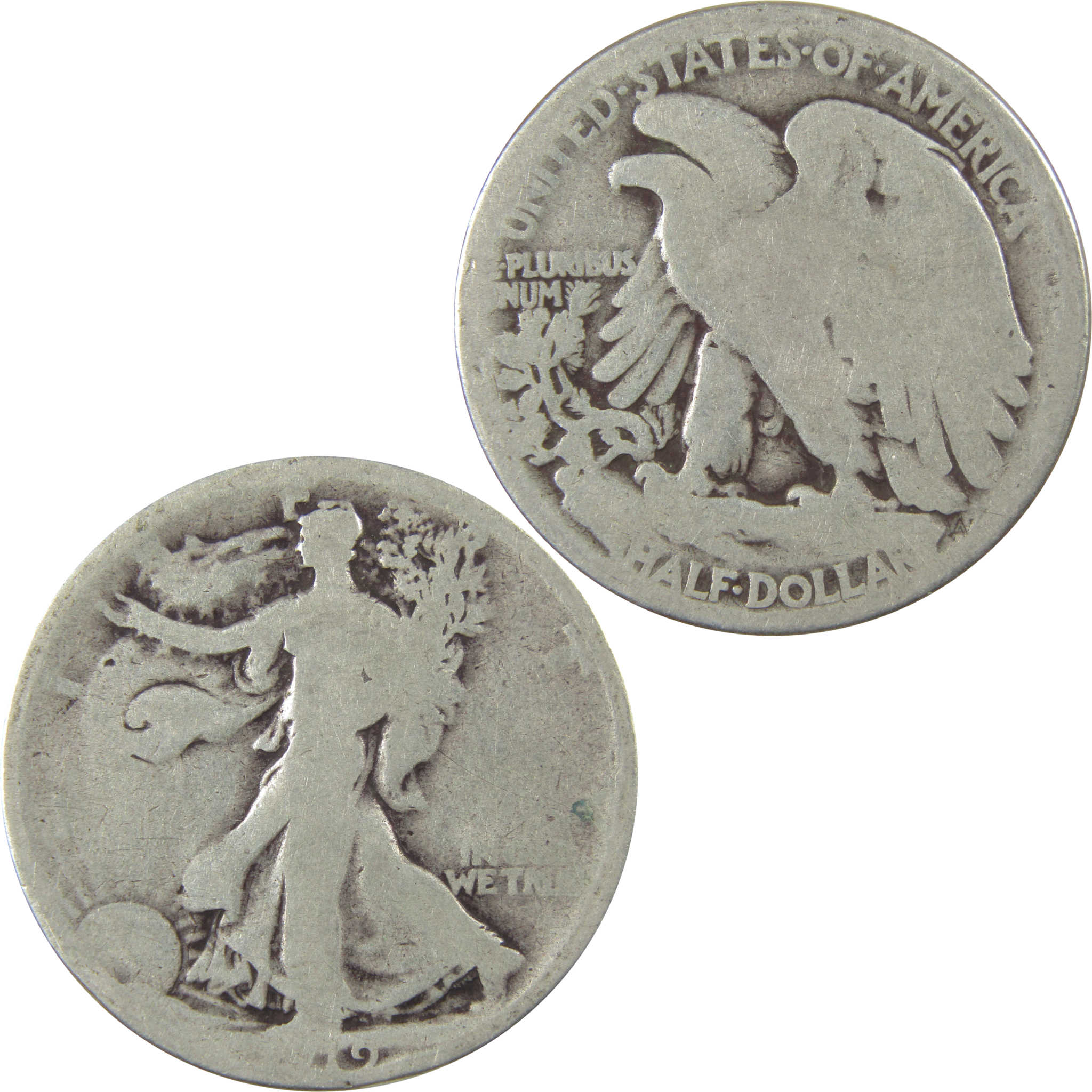 1919 Liberty Walking Silver Half Dollar AG About Good Coin SKU:I24116