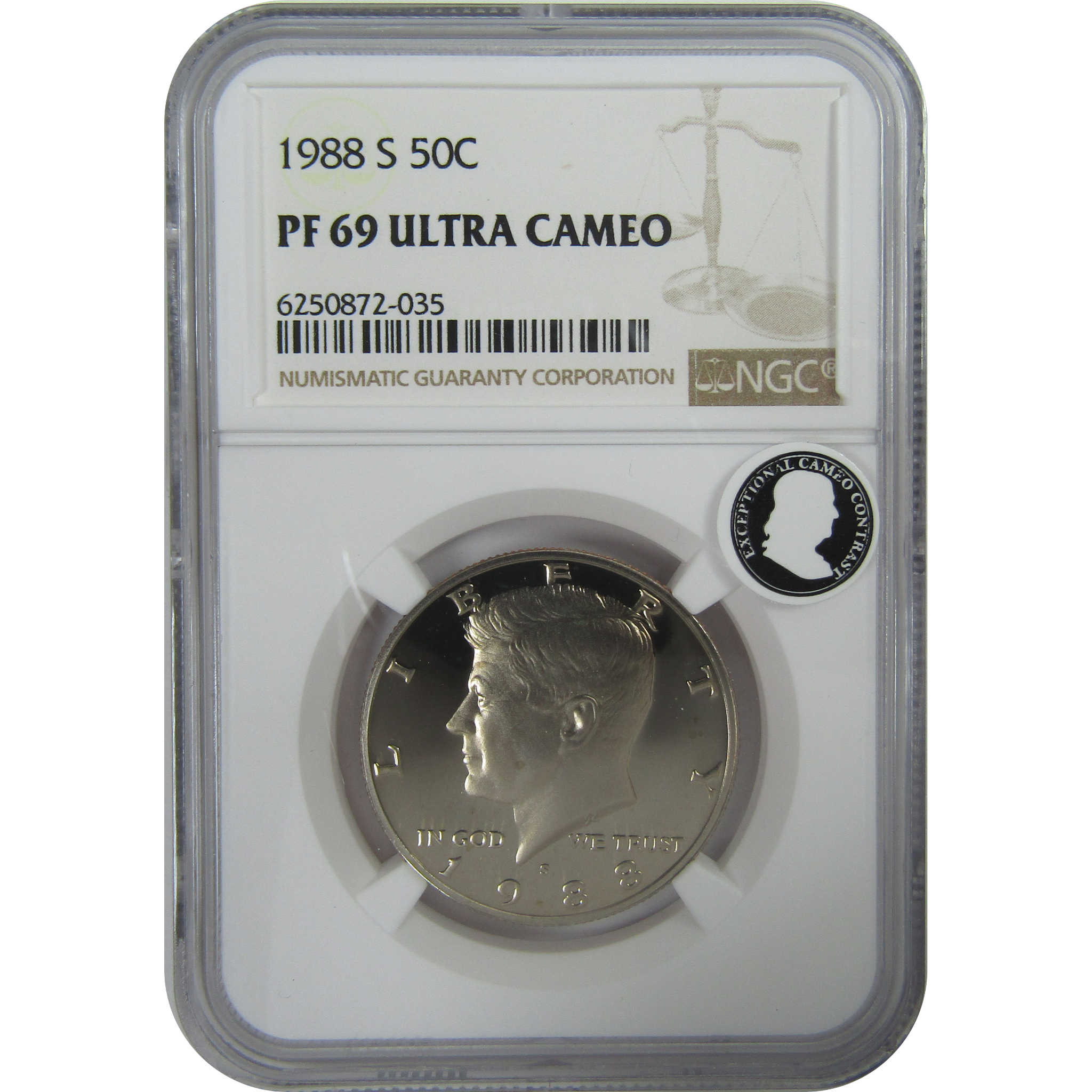 1988 S Kennedy Half Dollar PF 69 UCAM NGC Clad Proof 50c SKU:CPC9339