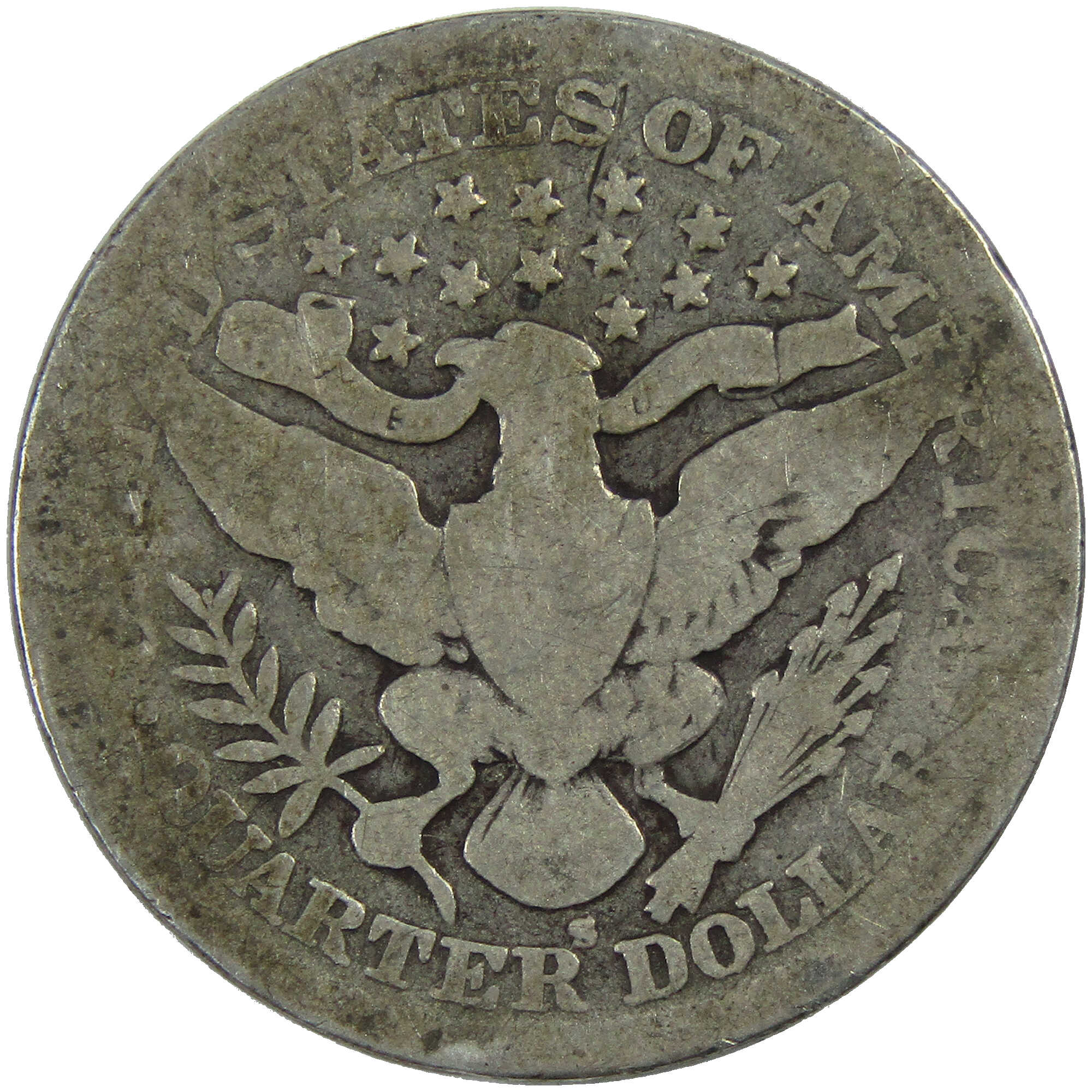 1909 S Barber Quarter AG About Good Silver 25c Coin SKU:I12705