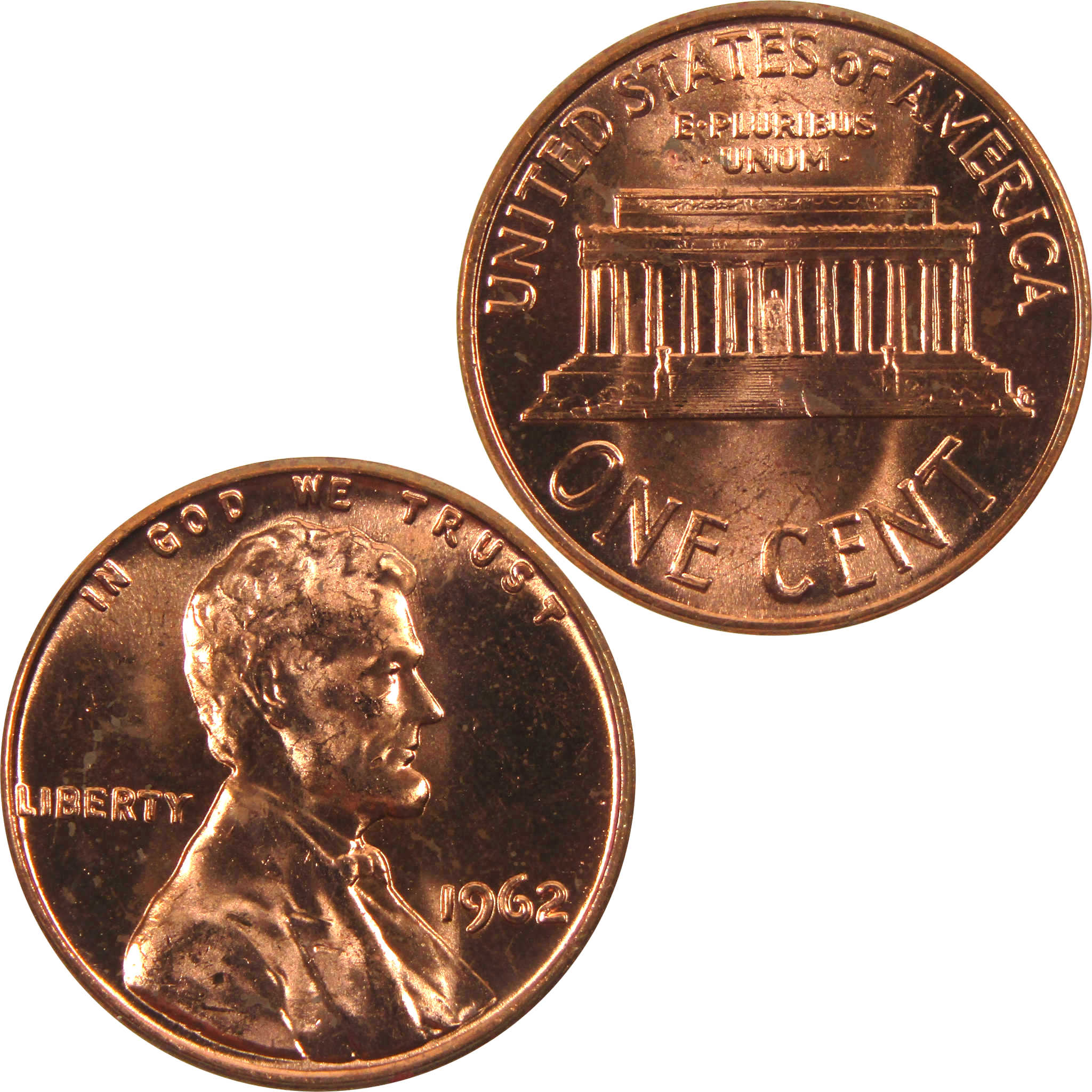 1962 Lincoln Memorial Cent BU Uncirculated Penny 1c Coin