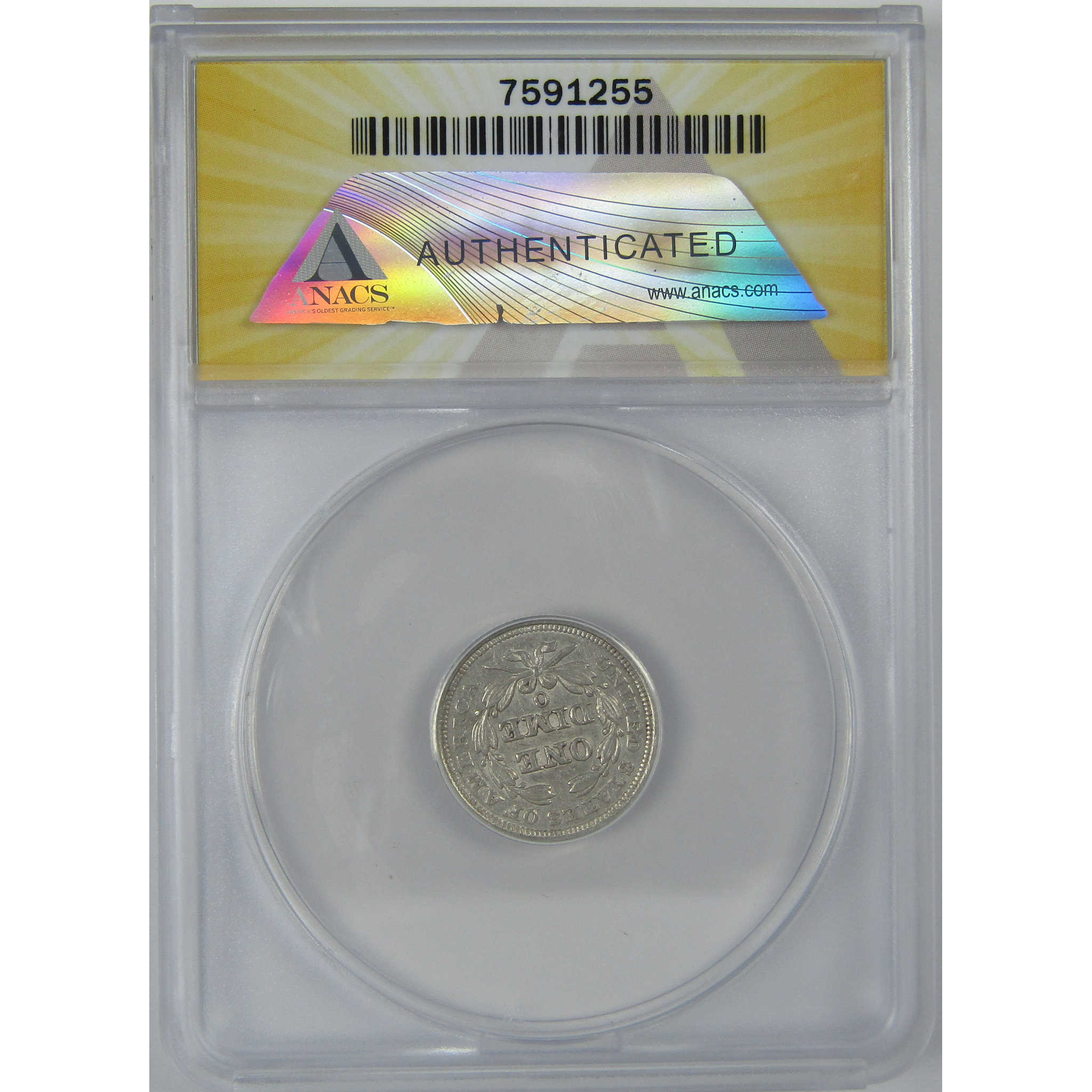 1857 O Seated Liberty Dime AU 55 Details ANACS Silver 10c SKU:I16110