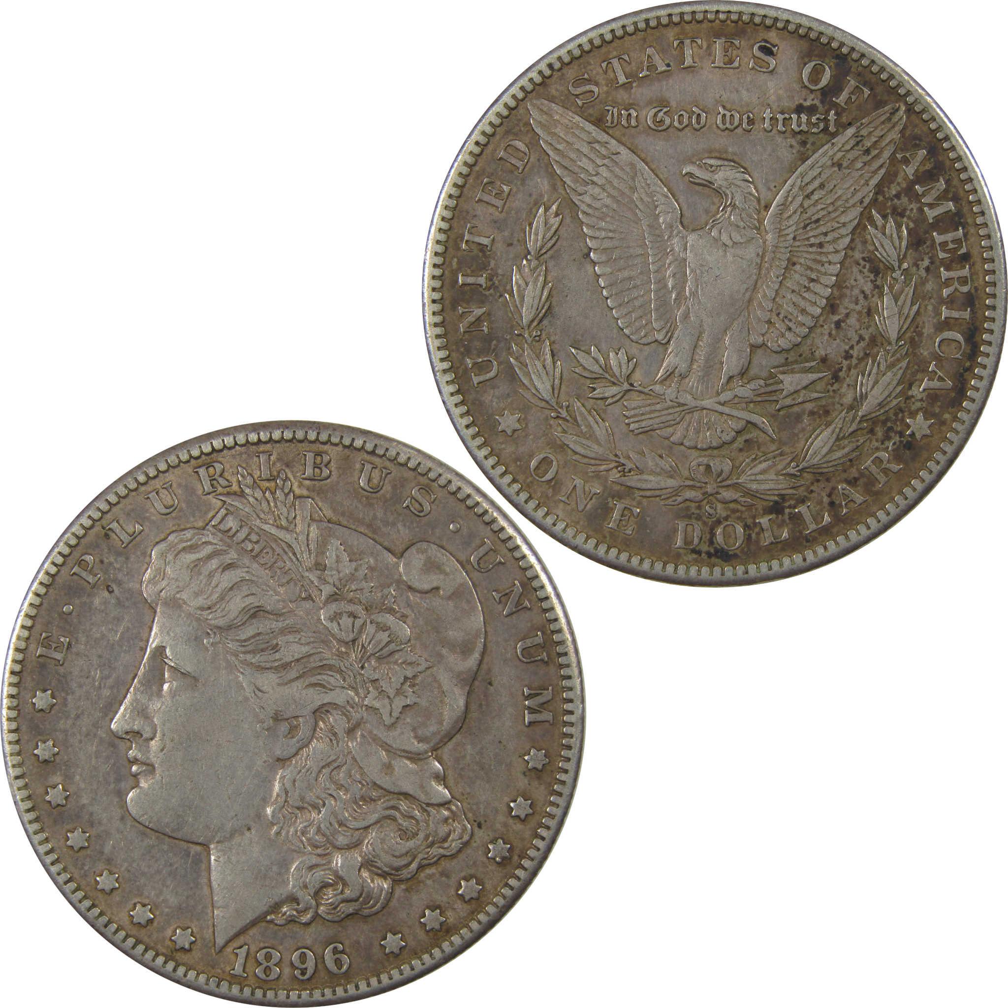 1896 S Morgan Silver Dollar XF EF Extremely Fine $1 Coin SKU:I24054 - Morgan coin - Morgan silver dollar - Morgan silver dollar for sale - Profile Coins &amp; Collectibles