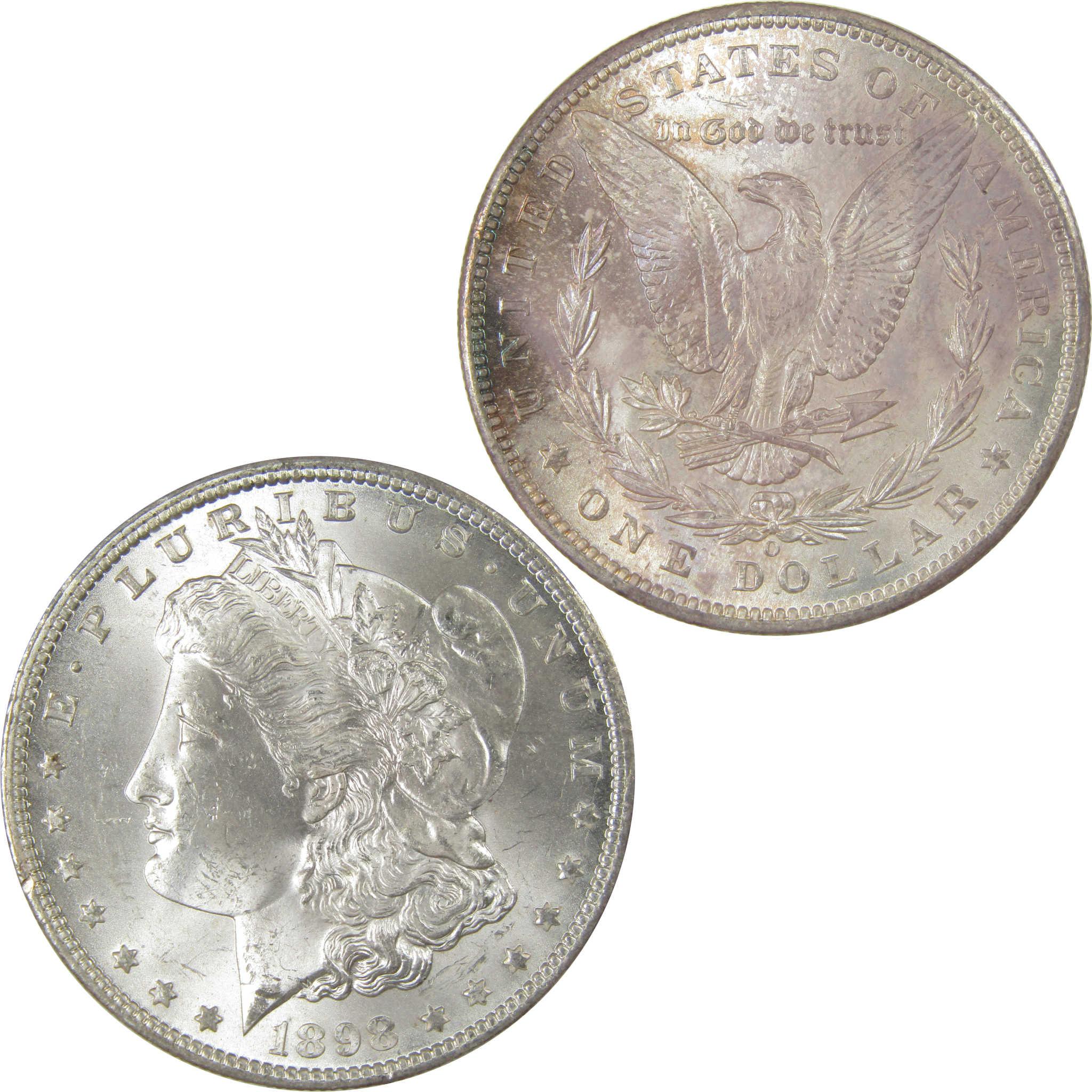 1898 O Morgan Silver Dollar Uncirculated Mint State Toned SKU:I24032