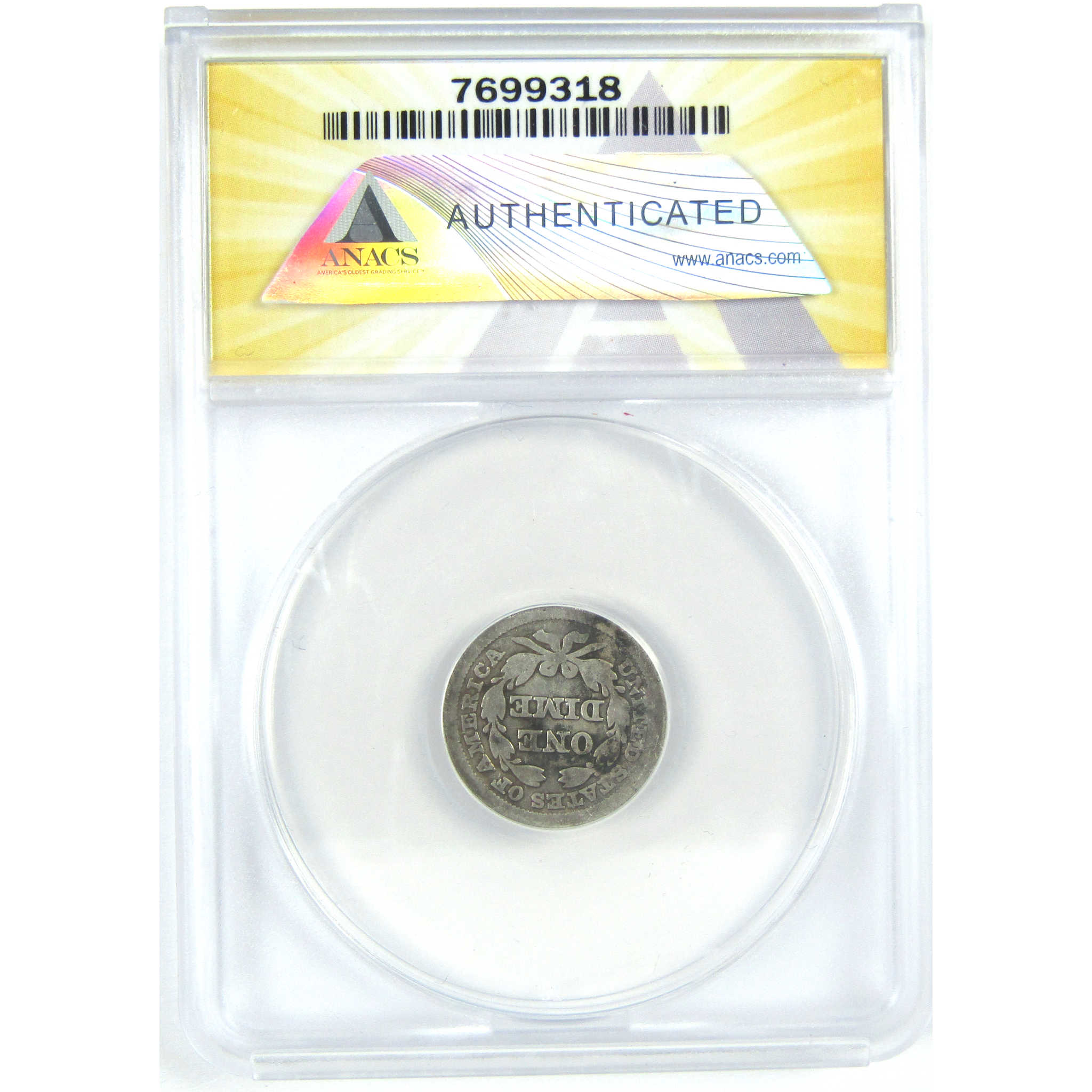 1857 Seated Liberty Dime G 6 ANACS Silver 10c Coin SKU:I16298