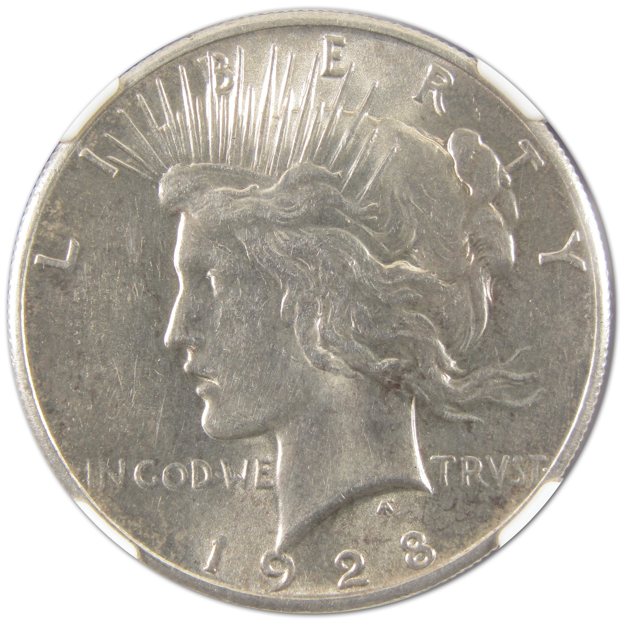 1928 Peace Dollar AU 58 NGC Silver $1 Coin SKU:I10855