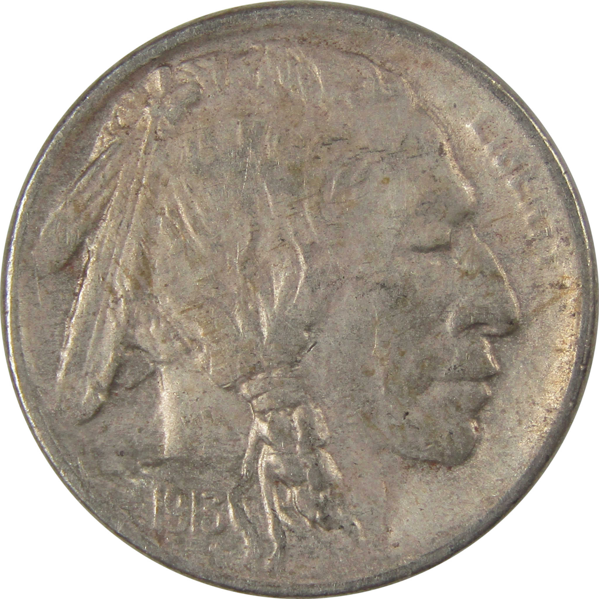 1913 S Type 1 Buffalo Nickel VF Very Fine Details 5c Coin SKU:I22885