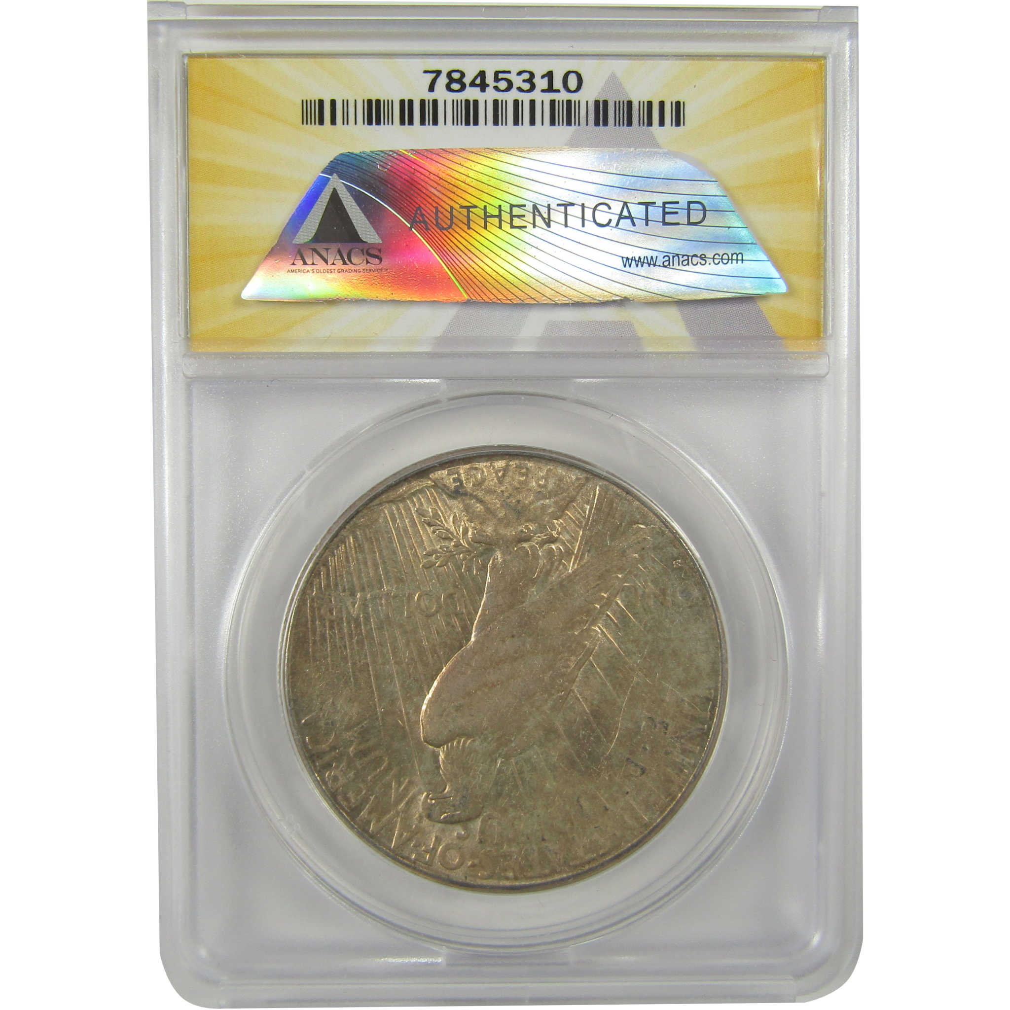 1928 S Peace Dollar AU 50 ANACS Silver $1 Coin SKU:I21503