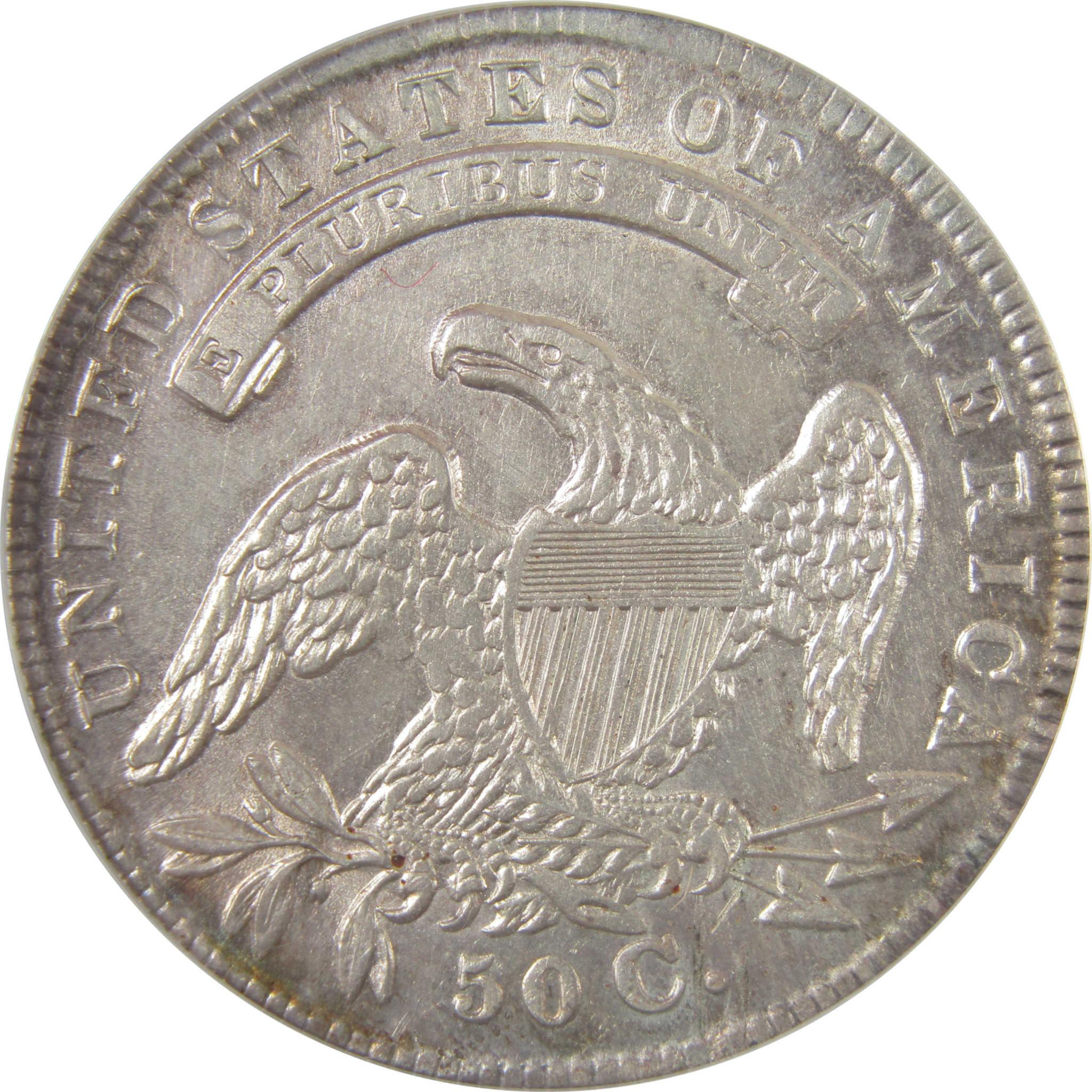 1834 Lg Date Sm Ltrs Capped Bust 50c AU 50 Details ANACS SKU:I24473