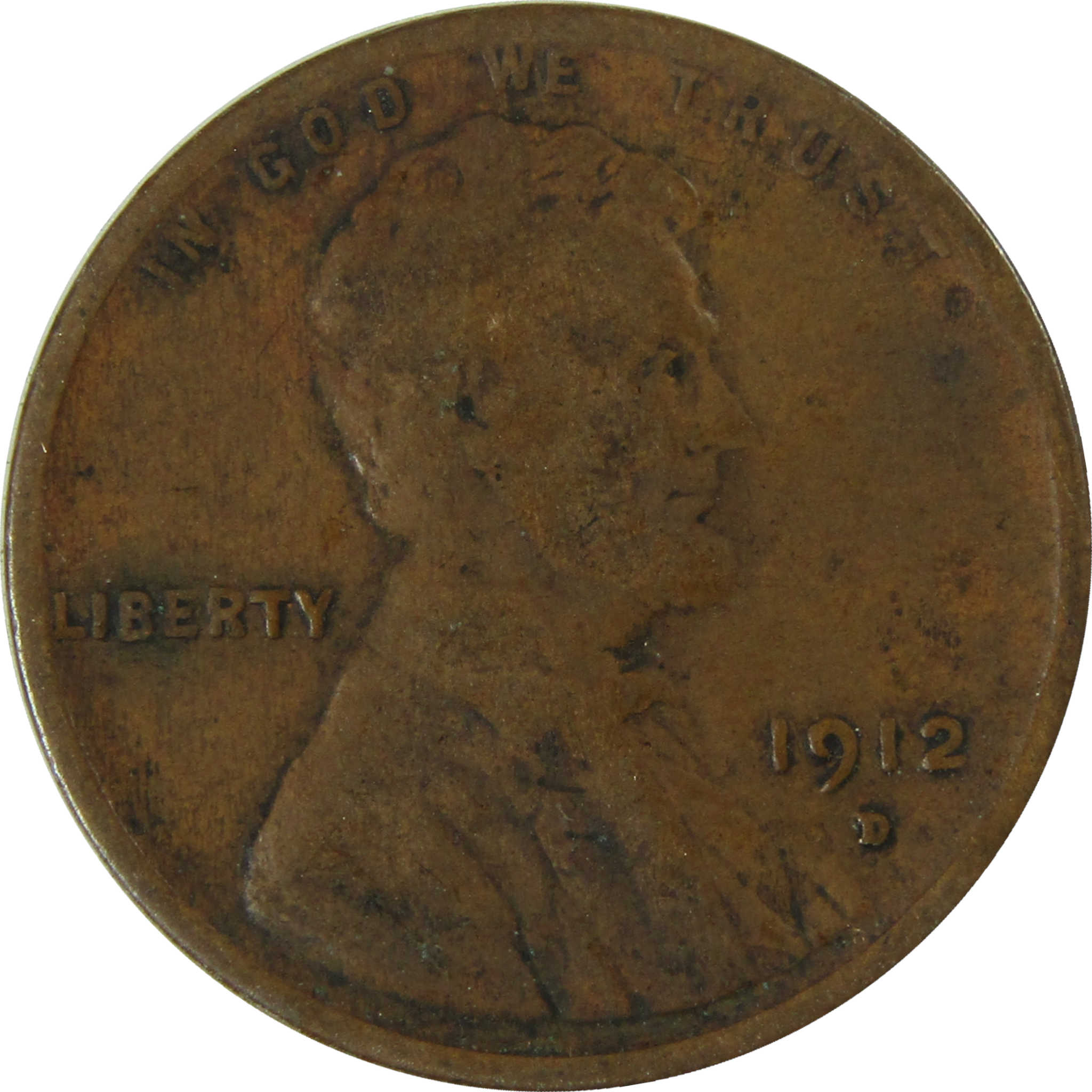 1912 D Lincoln Wheat Cent VG Very Good Penny 1c Coin SKU:I26739