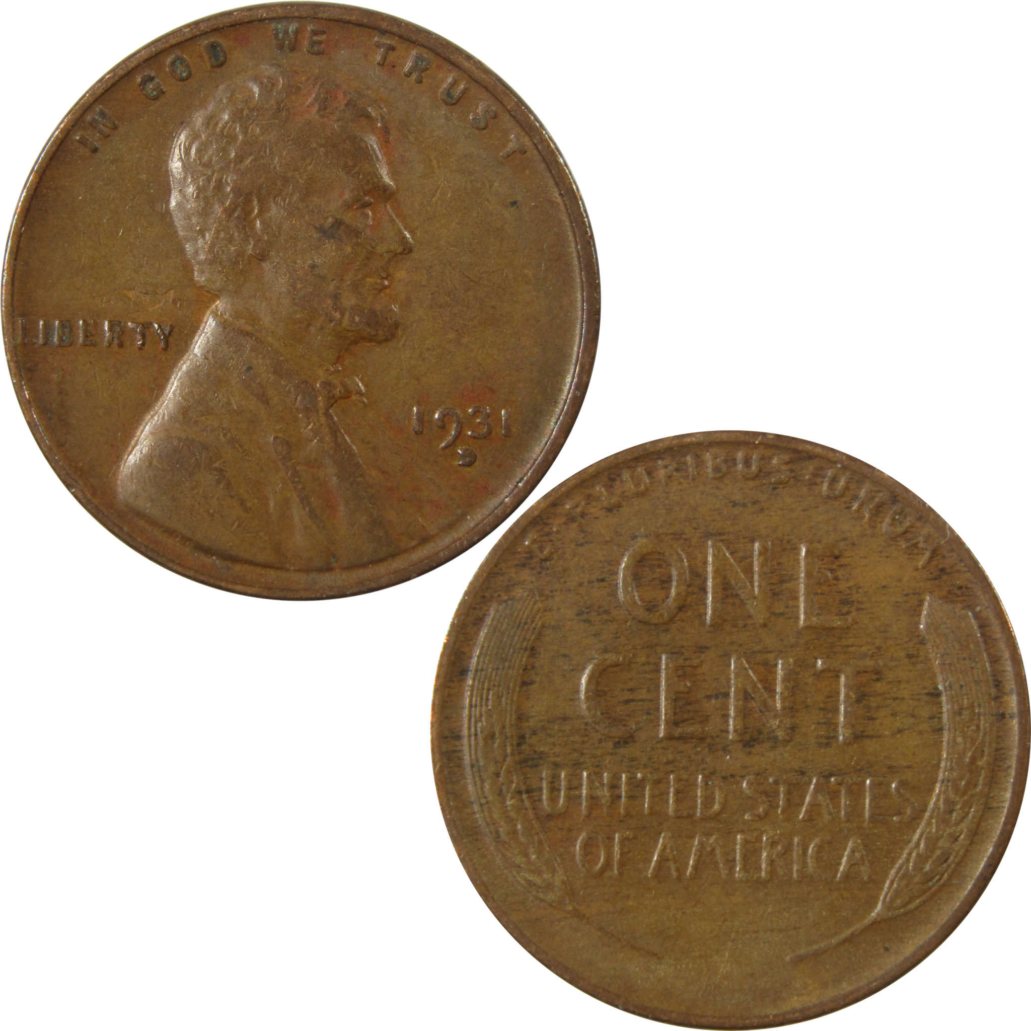 1931 D Lincoln Wheat Cent XF EF Extremely Fine Penny SKU:I26704