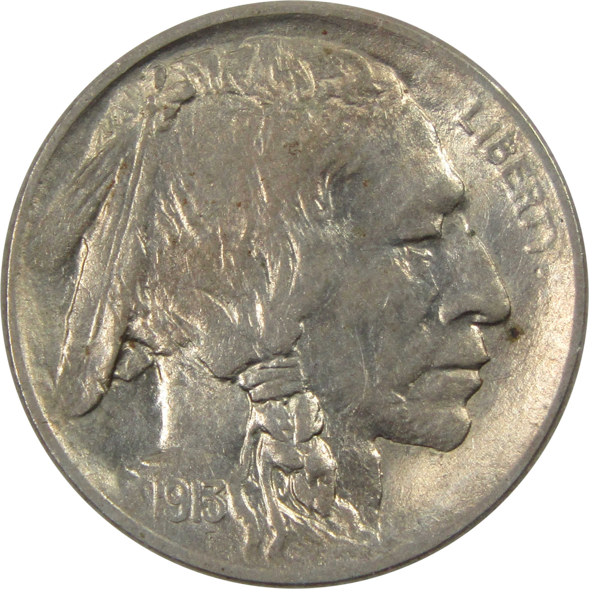 1913 Type 1 Buffalo Nickel AU About Uncirculated 5c Coin SKU:I13837