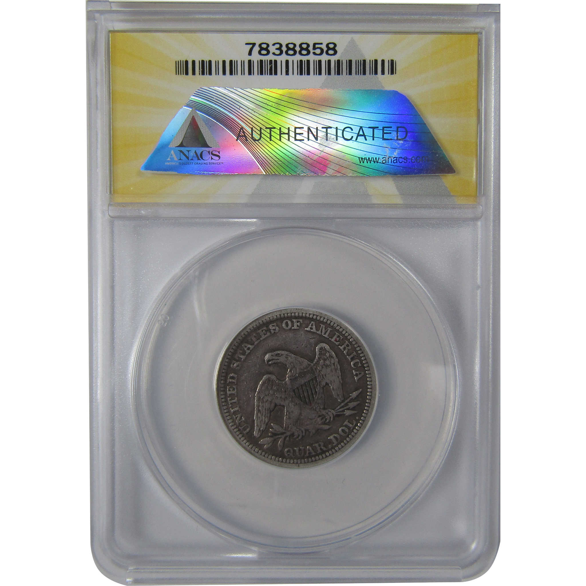 1856 Seated Liberty Quarter VF 25 ANACS Silver 25c Coin SKU:I23644
