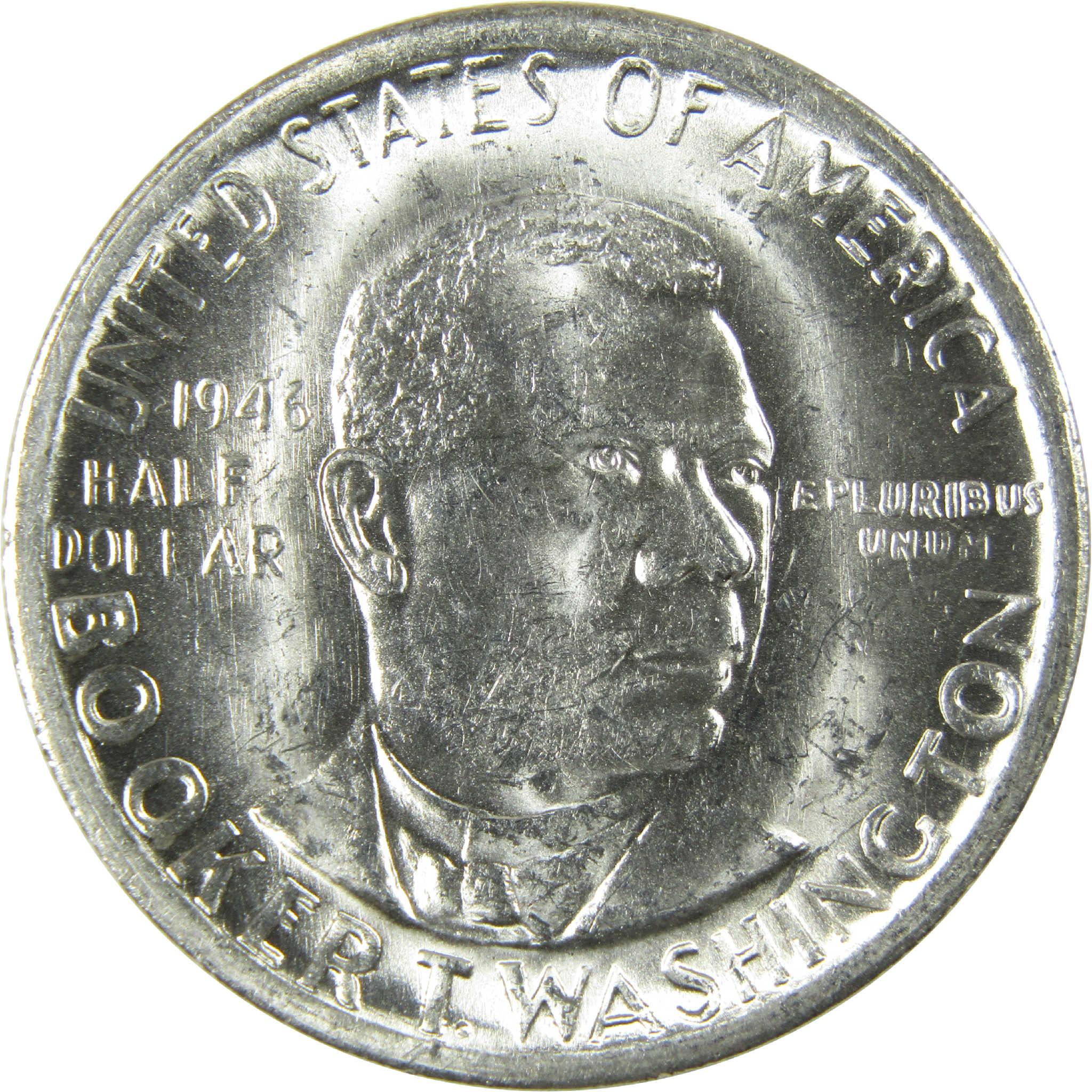 1946 Booker T Washington Half Dollar 3 Coin PDS Set BU Uncirculated