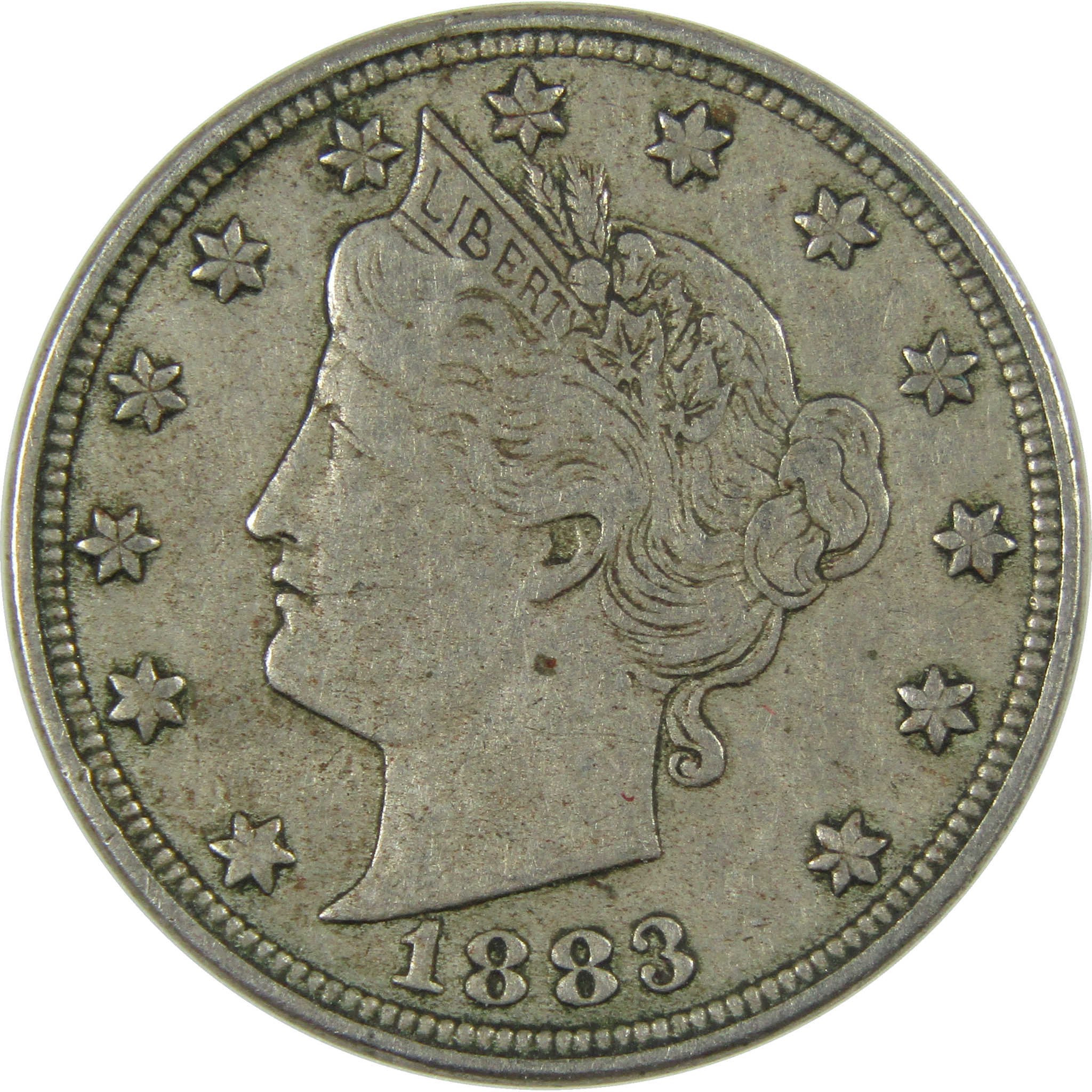 1883 No Cents Liberty Head V Nickel VF Very Fine 5c Coin SKU:I27236