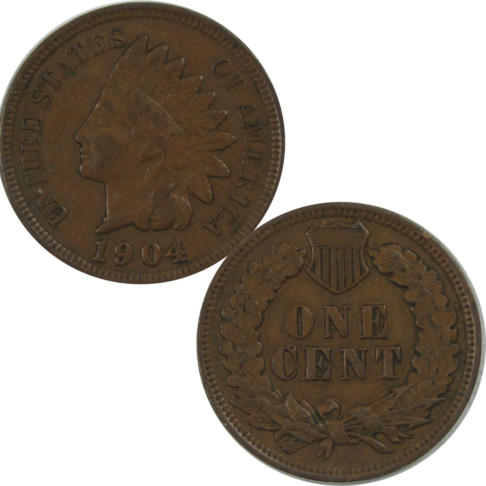 1904 Indian Head Cent XF EF Extremely Fine Penny 1c Coin SKU:I15512