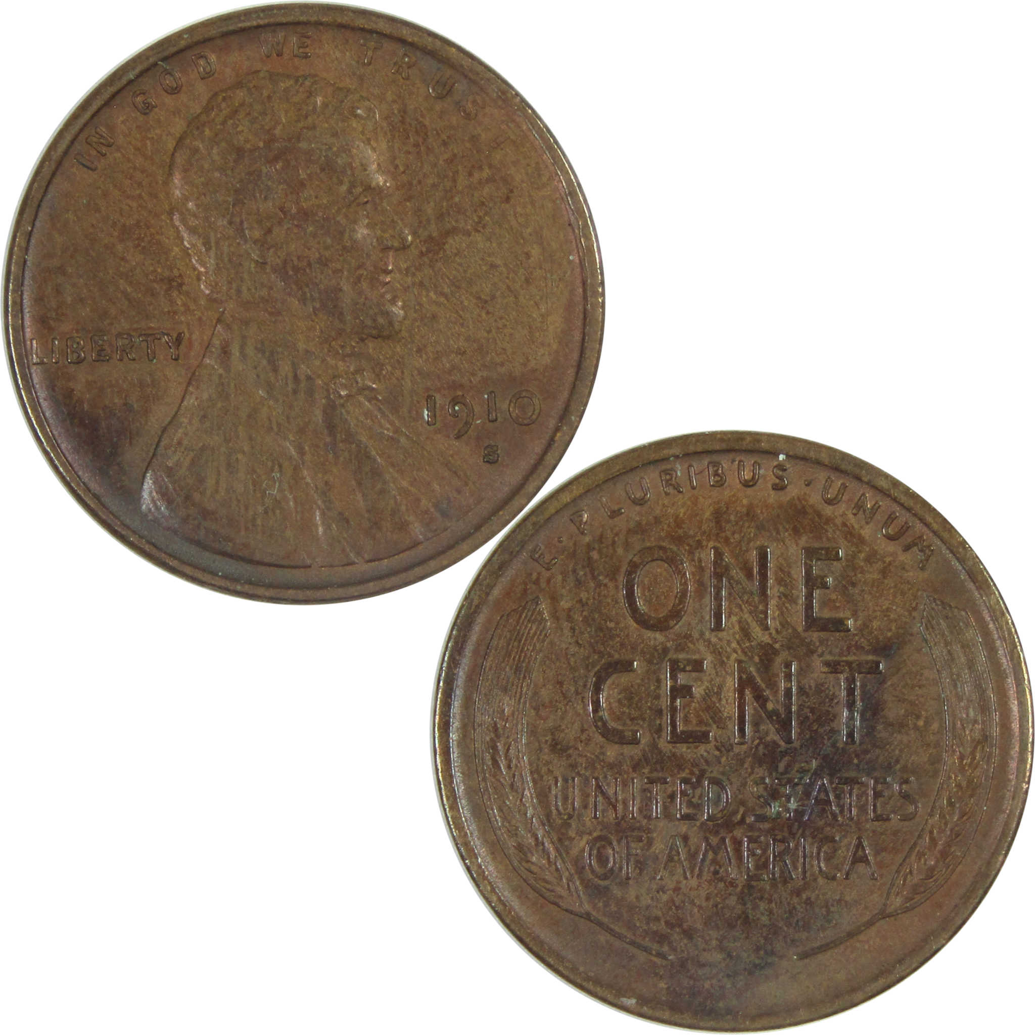 1910 S Lincoln Wheat Cent AU About Uncirculated Penny 1c SKU:CPC8626