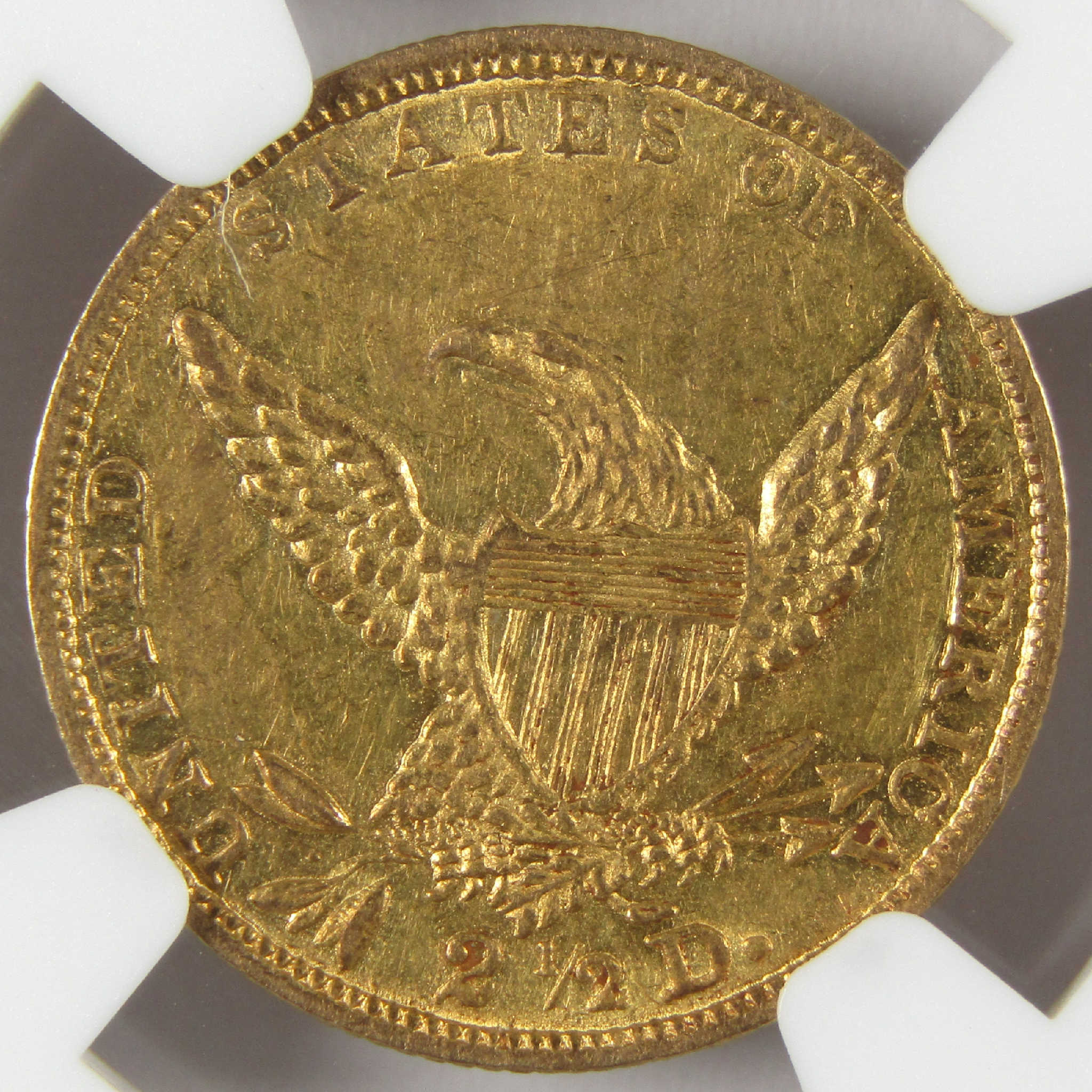 1839 Classic Head Gold $2.50 Quarter Eagle AU 58 NGC Coin Collectible