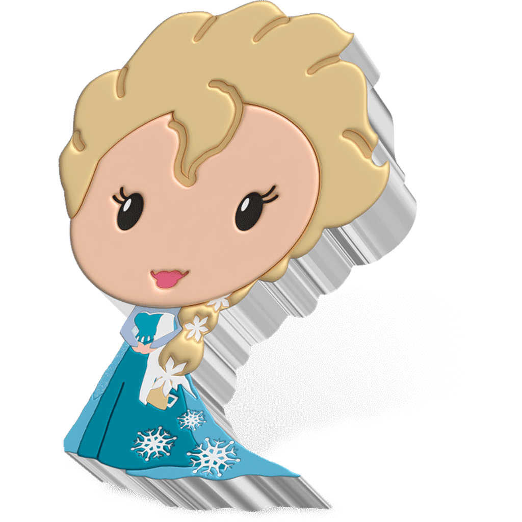 Disney Frozen Elsa Chibi 1 oz .999 Silver $2 Proof 2022 COA SKU:OPC147