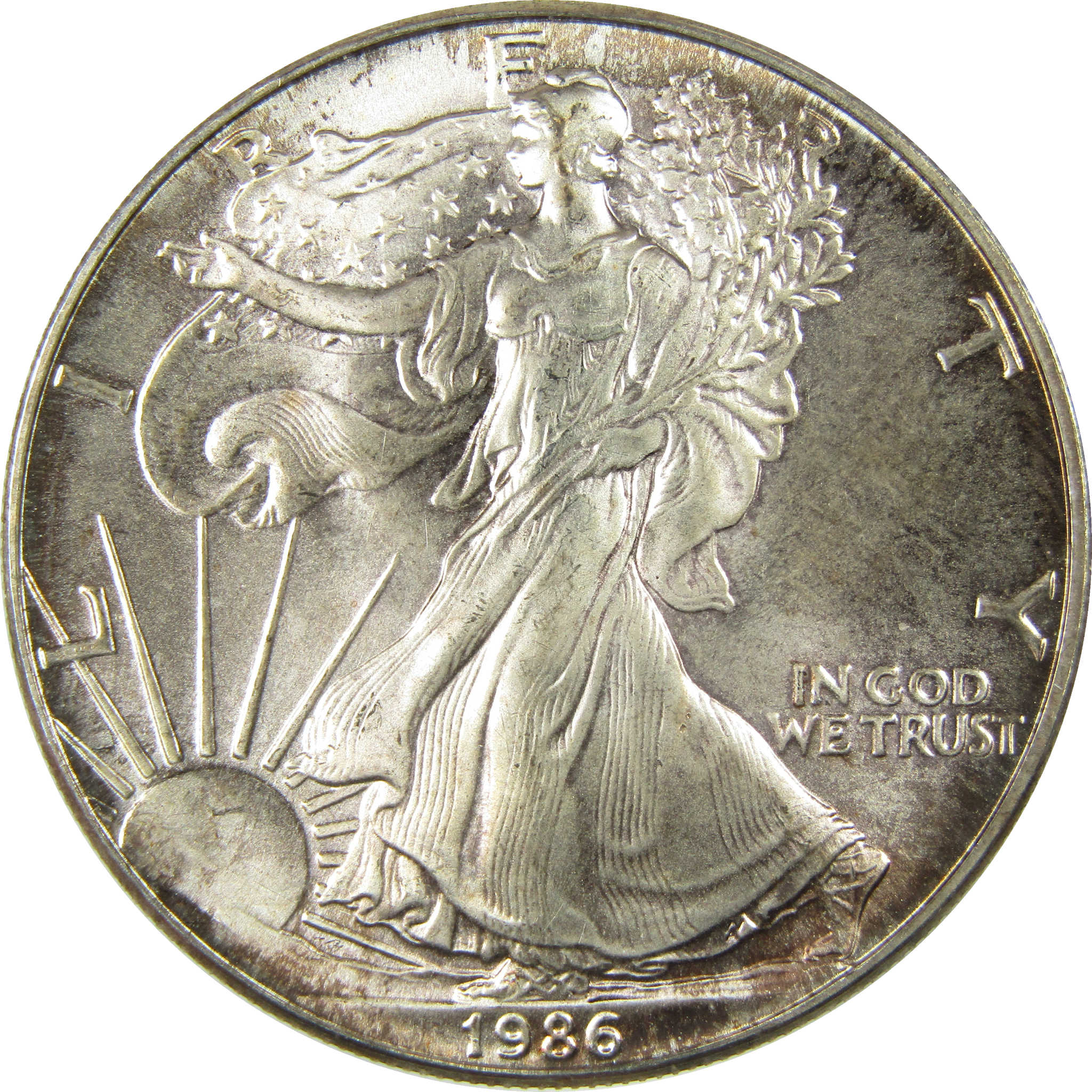 1986 American Silver Eagle Uncirculated Mint State $1 Coin SKU:CP1529