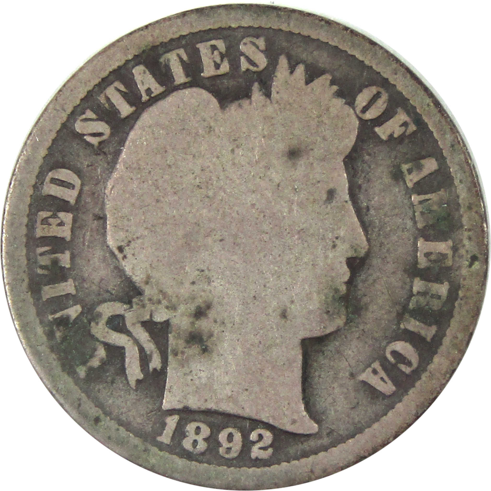 1892 O Barber Dime AG About Good Silver 10c Coin SKU:I15154