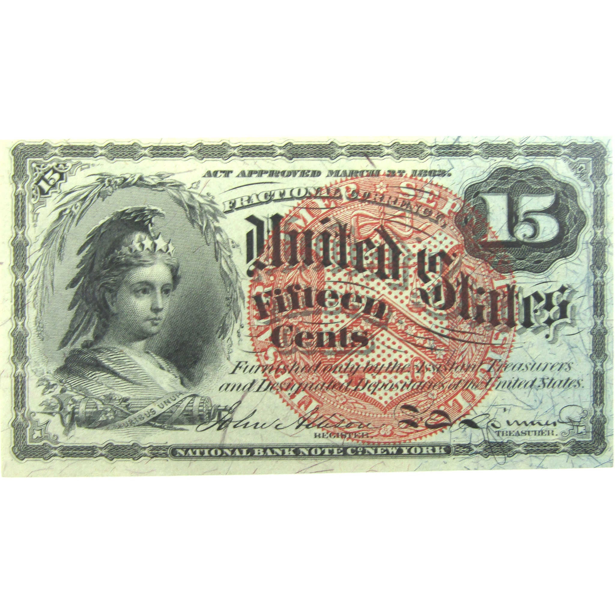 15C Fractional Note Fourth Issue FR1269 CCU Choice Crisp Uncirculated