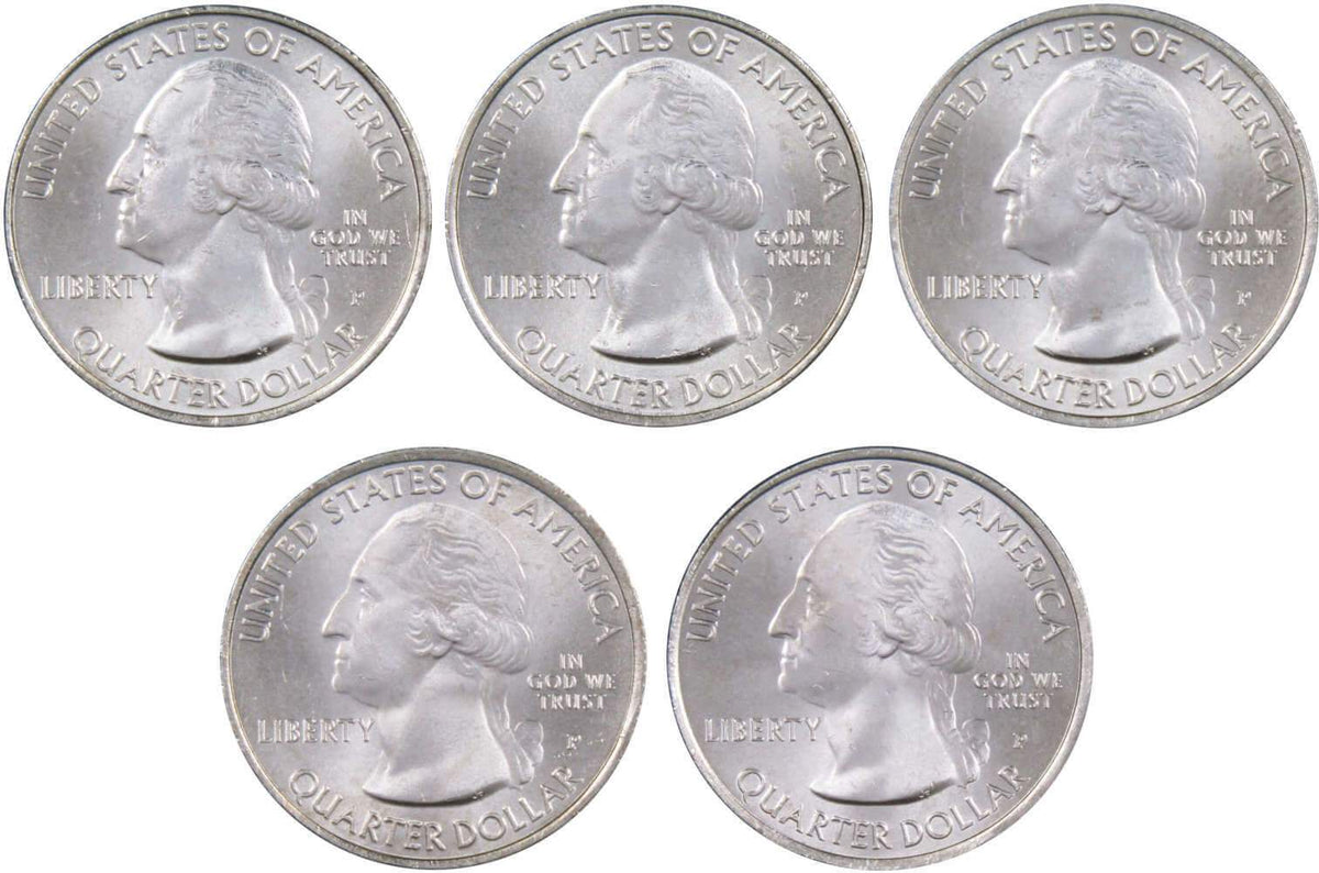 2011 P Quarter 5 Coin Set Clad Uncirculated Mint State 25c Collectible