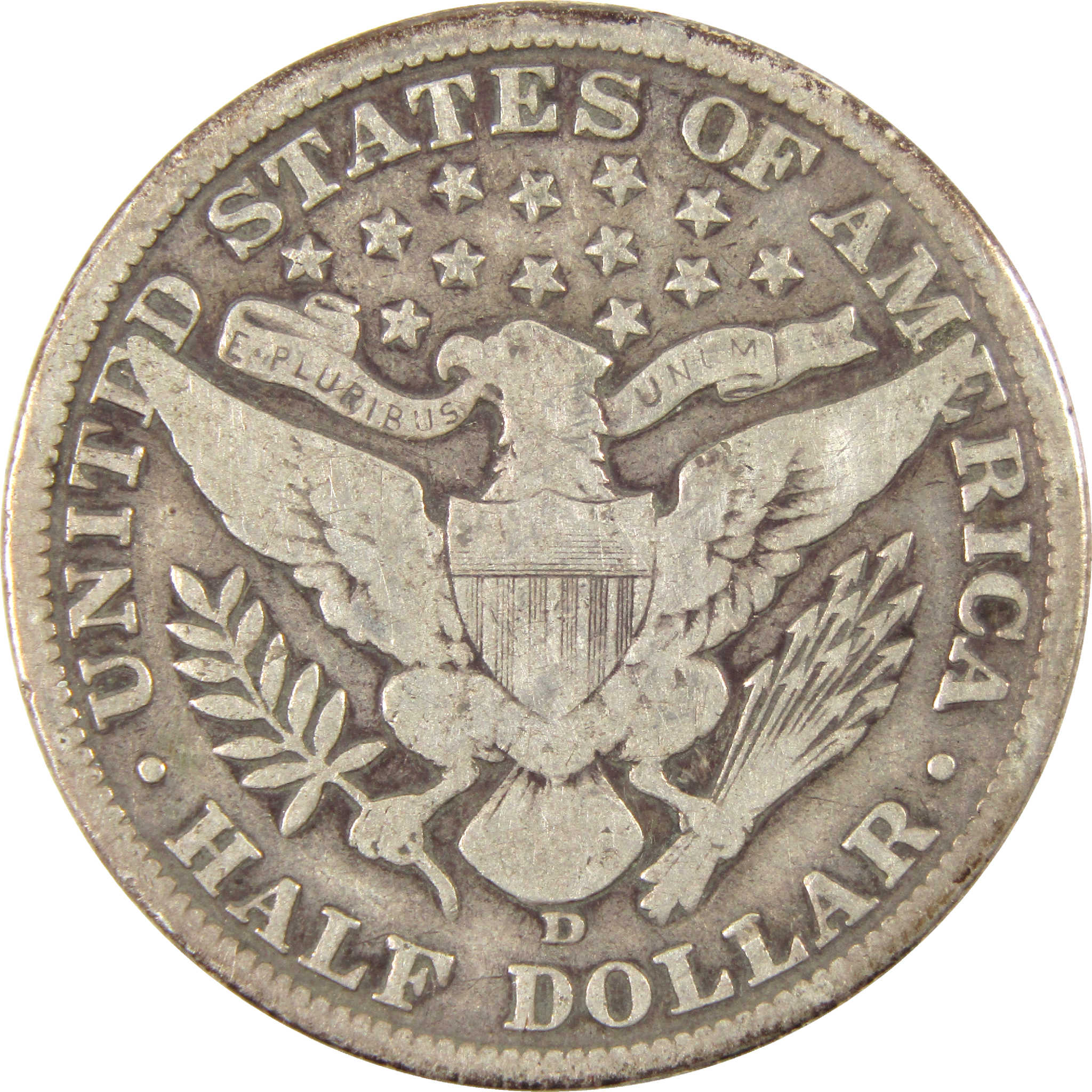 1911 D Barber Half Dollar VG Very Good Silver 50c Coin