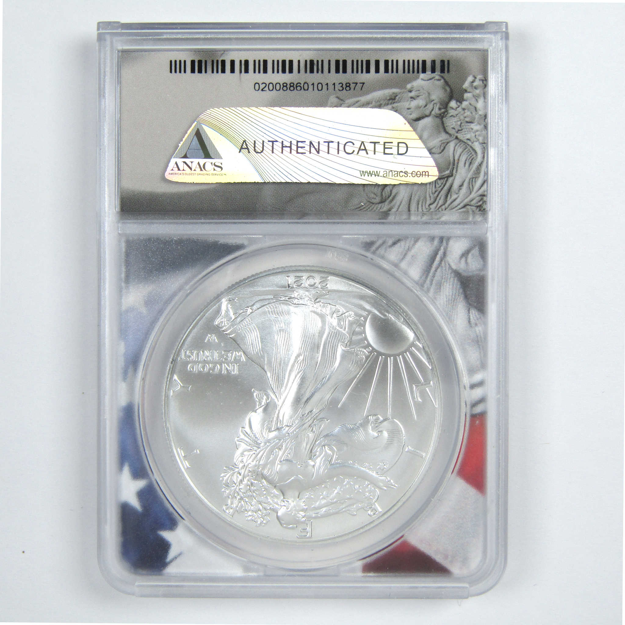 2021 (S) Type 2 American Silver Eagle MS 70 ANACS $1 SKU:CPC7824