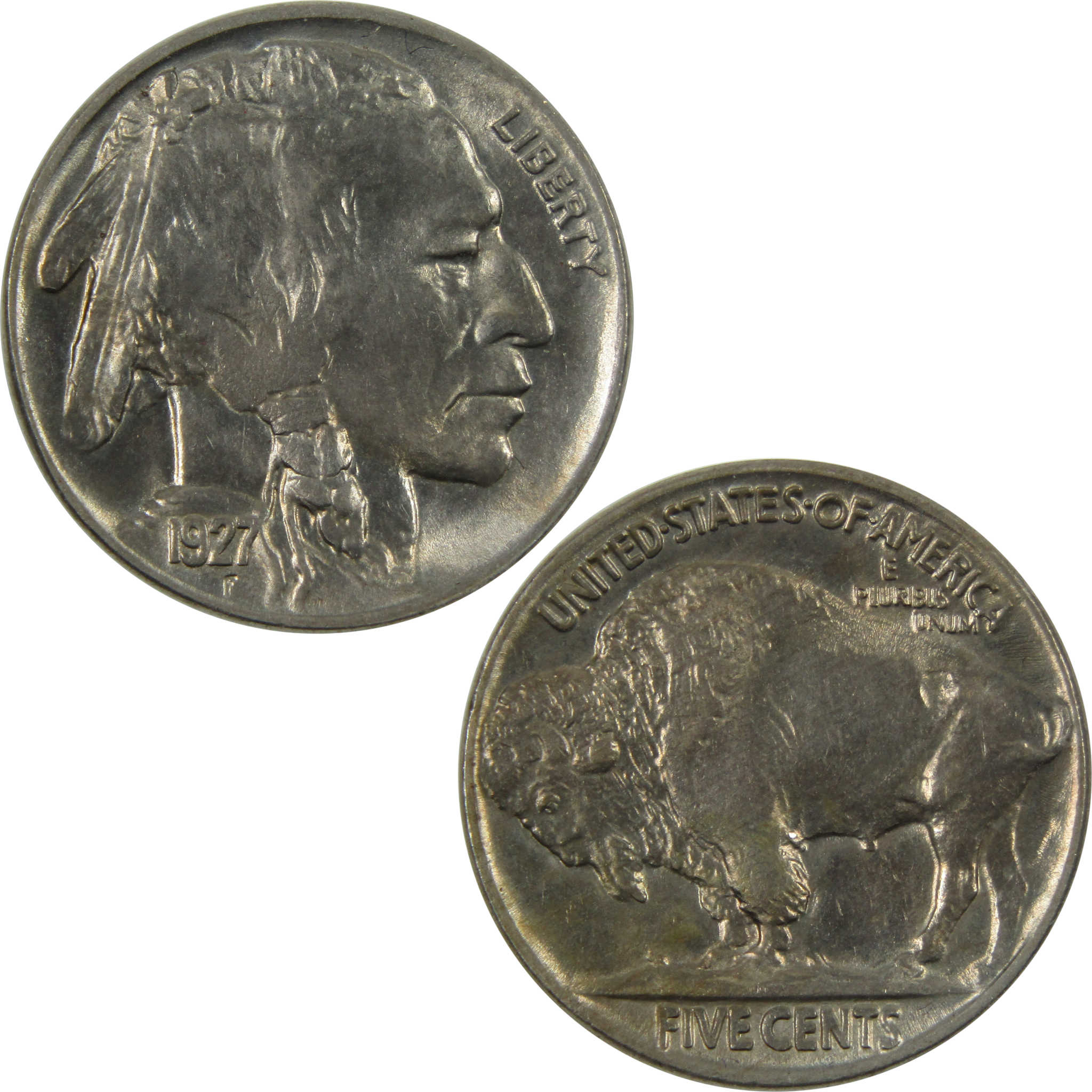 1927 Indian Head Buffalo Nickel Uncirculated 5c Coin SKU:I14385