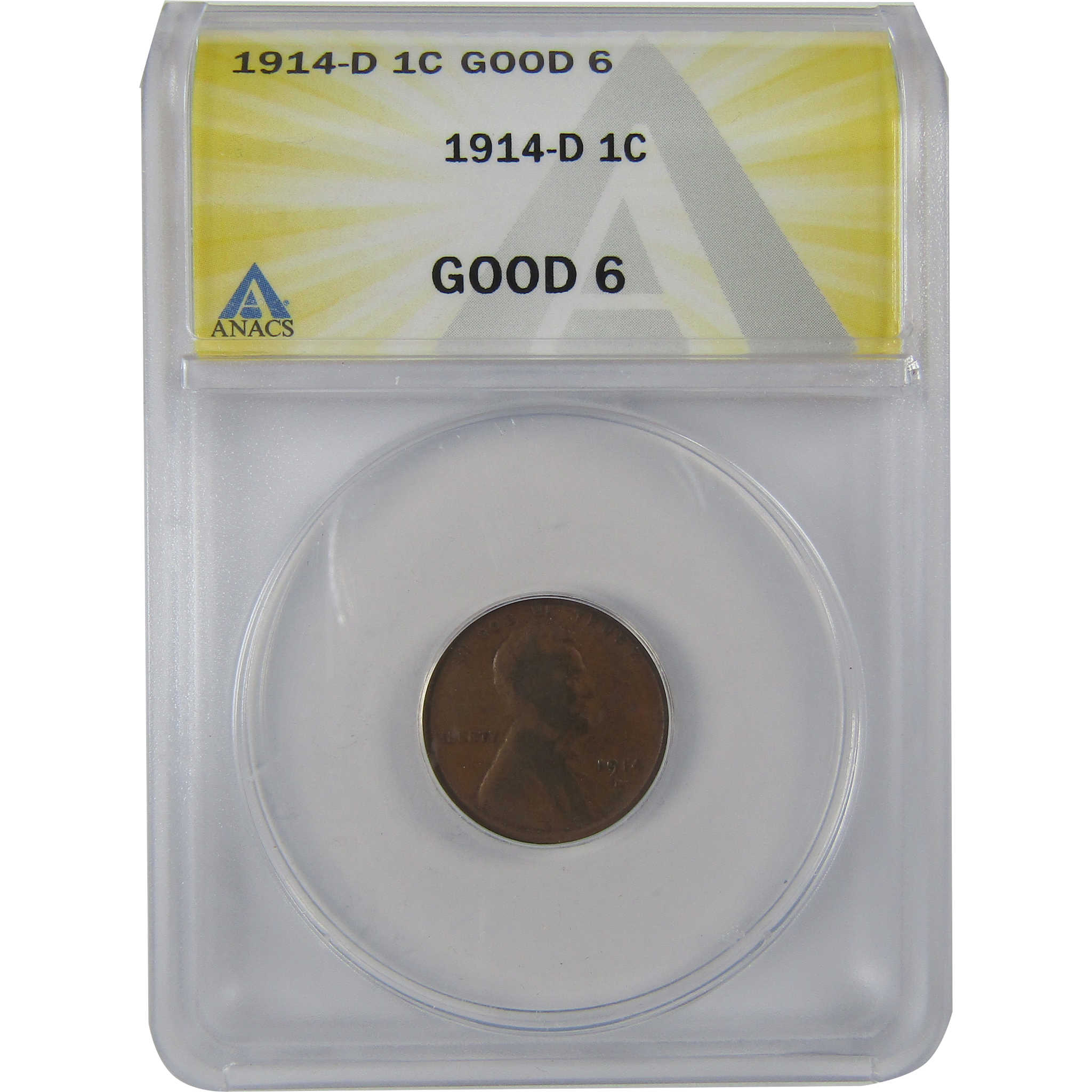 1914 D Lincoln Wheat Cent G 6 ANACS Penny 1c Coin SKU:CPC1137