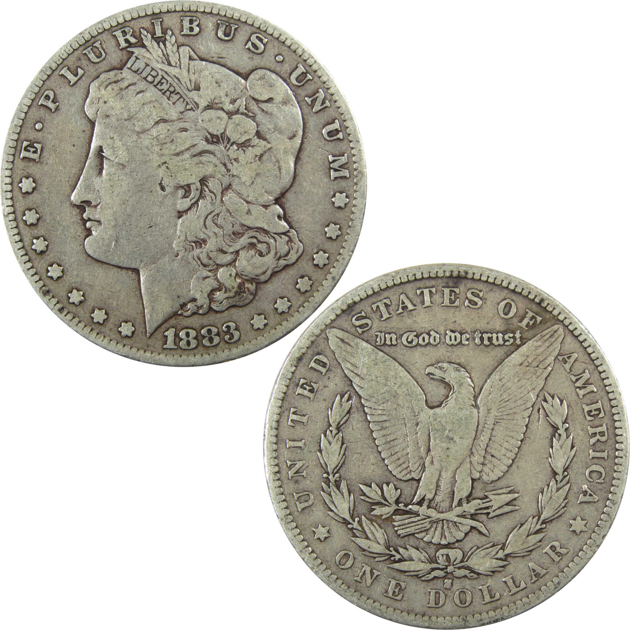 1883 S Morgan Silver Dollar F Fine $1 Coin Collectible SKU:CP1374 - Morgan coin - Morgan silver dollar - Morgan silver dollar for sale - Profile Coins &amp; Collectibles