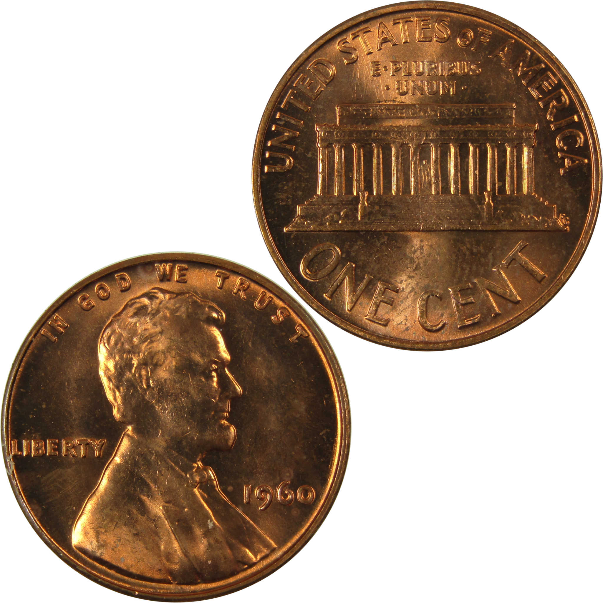1960 Small Date Lincoln Memorial 1c Uncirculated Mint State SKU:I26592