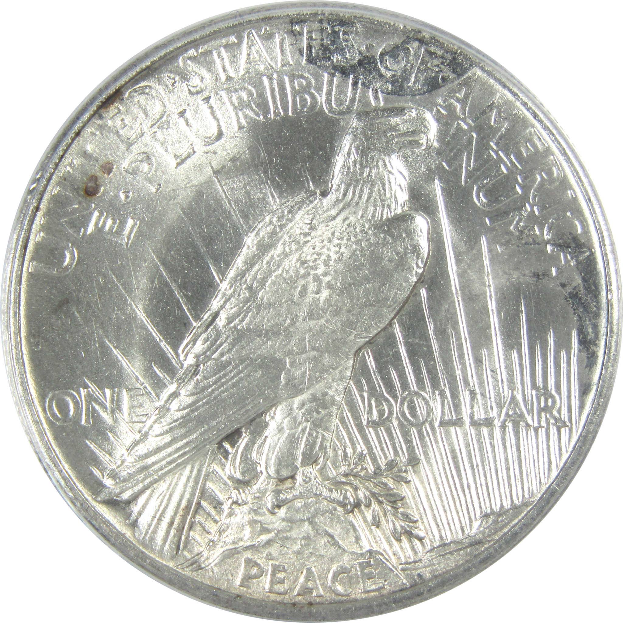 1921 High Relief Peace Dollar MS 60 Details ANACS Silver $1 SKU:I16240