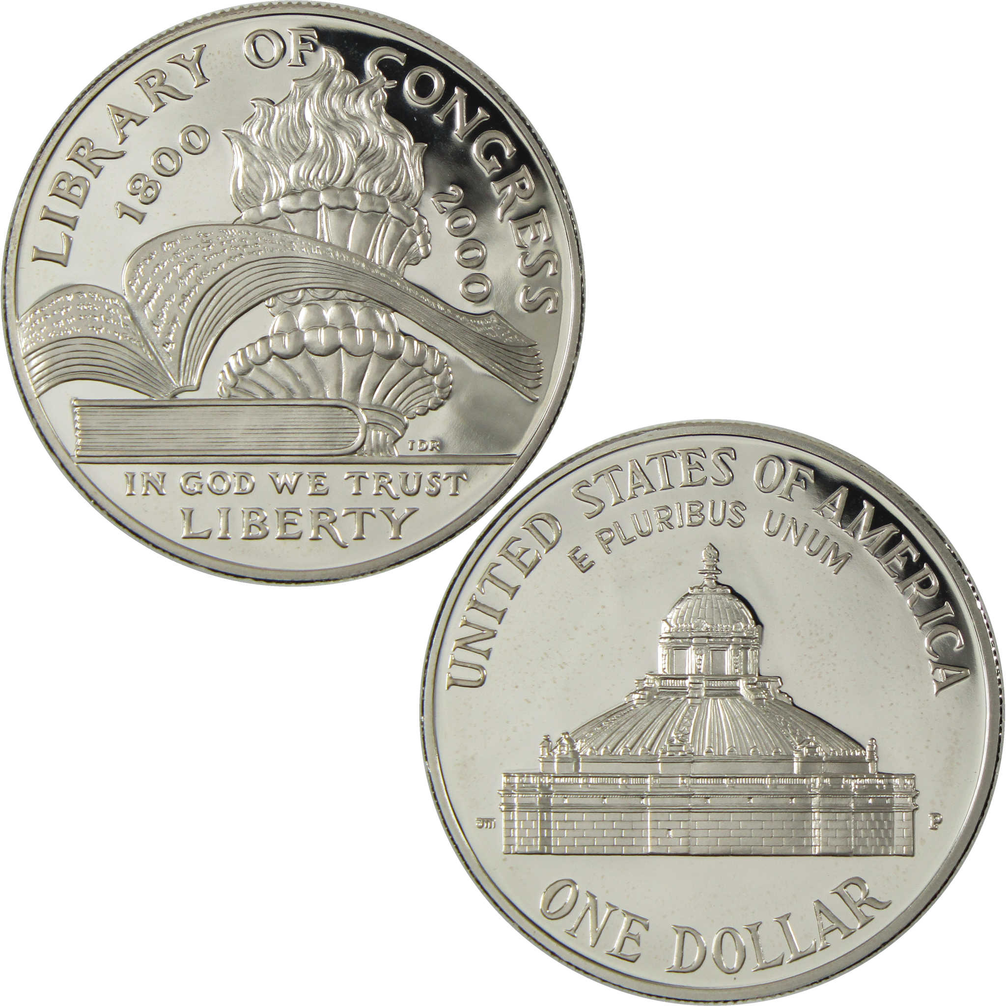 2000 P Library of Congress Commemorative Silver Dollar Proof $1 Coin