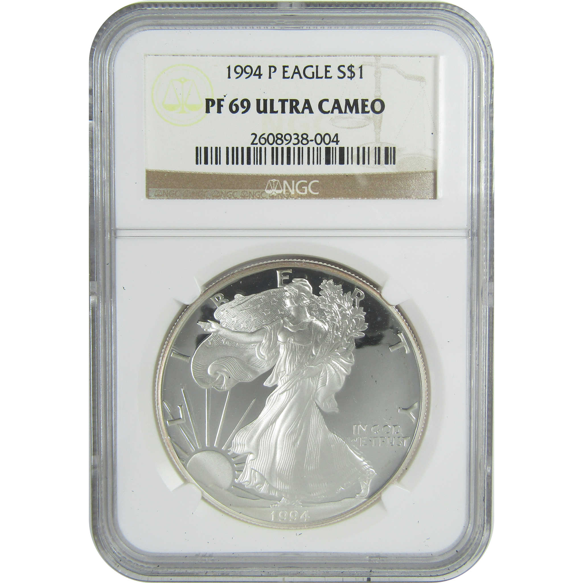 1994 P American Silver Eagle PF 69 UCAM NGC Proof $1 SKU:CPC9473