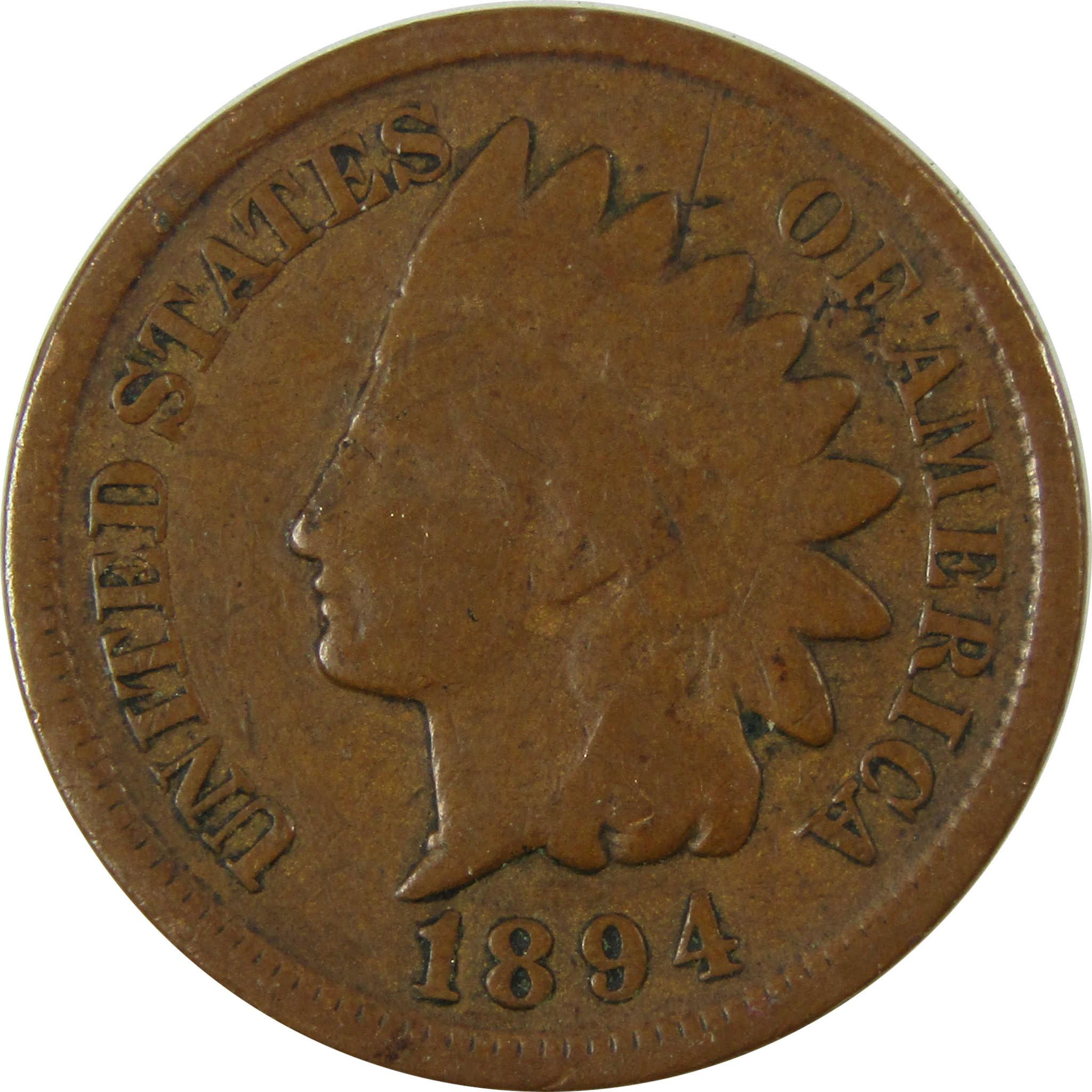 1894 Indian Head Cent G Good Penny 1c Coin Collectible SKU:I26540