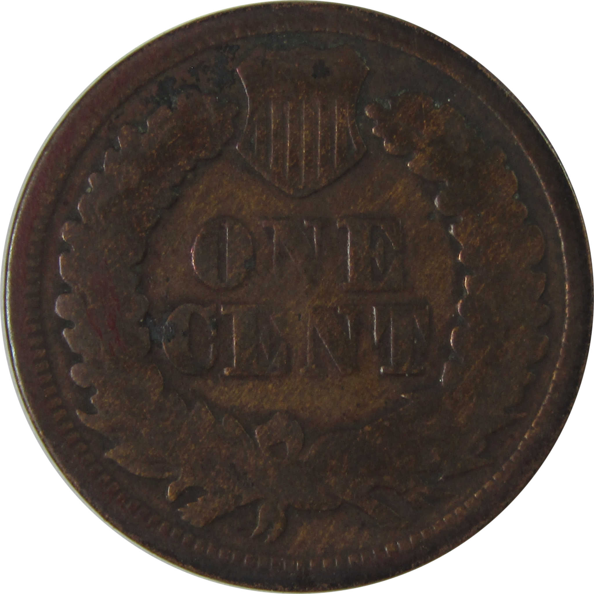 1866 Indian Head Cent AG About Good Details Penny 1c Coin SKU:I22736