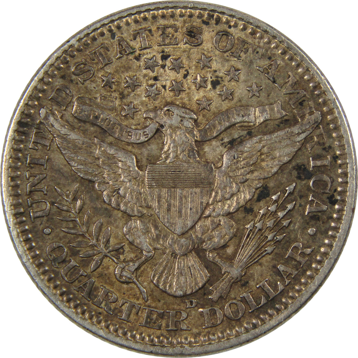 1916 D Barber Silver Quarter XF/AU Extremely Fine / About Uncirculated