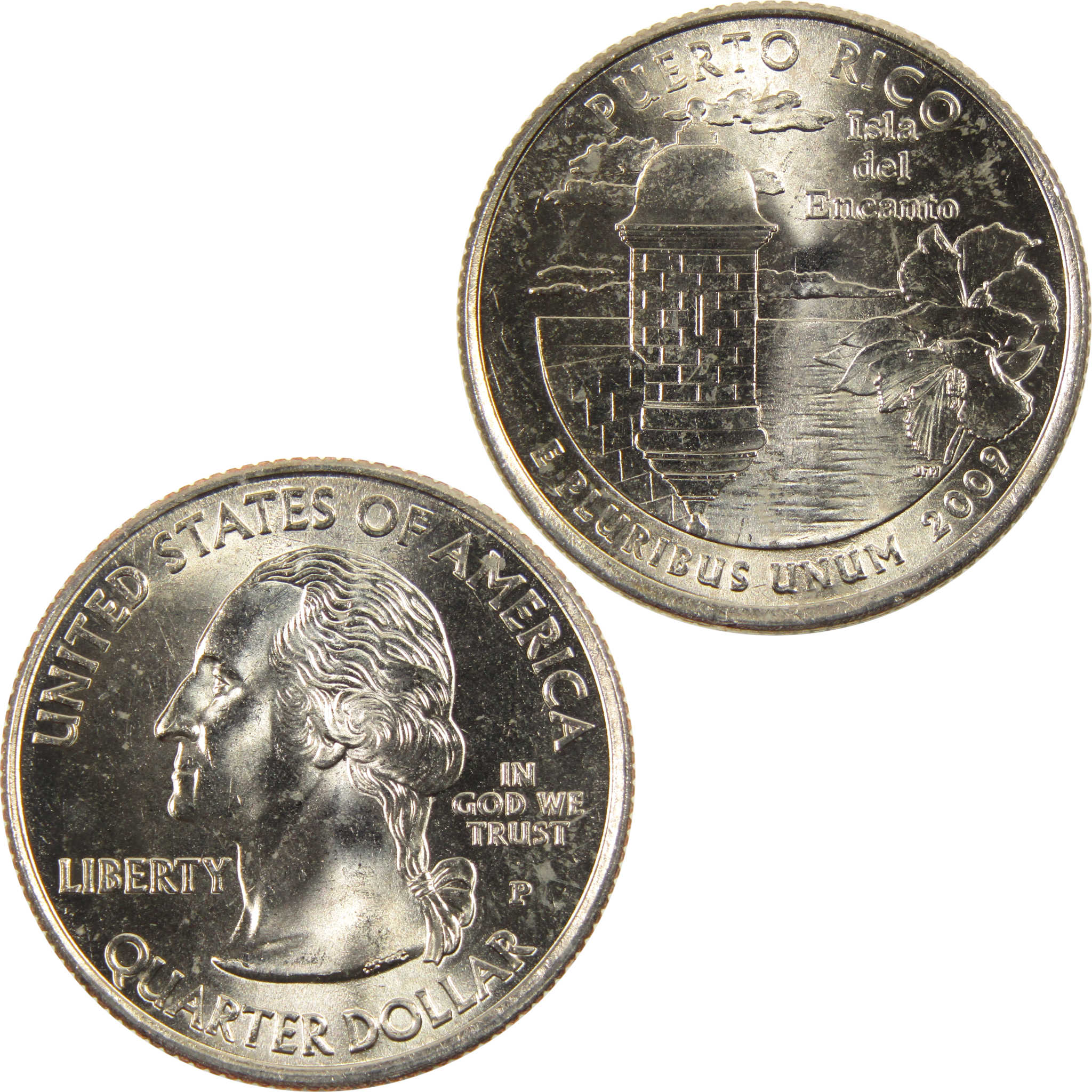 2009 P Puerto Rico Territories Quarter BU Uncirculated Clad 25c Coin