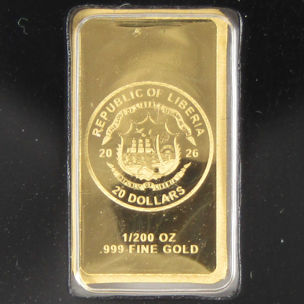 2026 Liberia $20 1/200 oz Gold Merry Christmas Santa Claus Proof COA