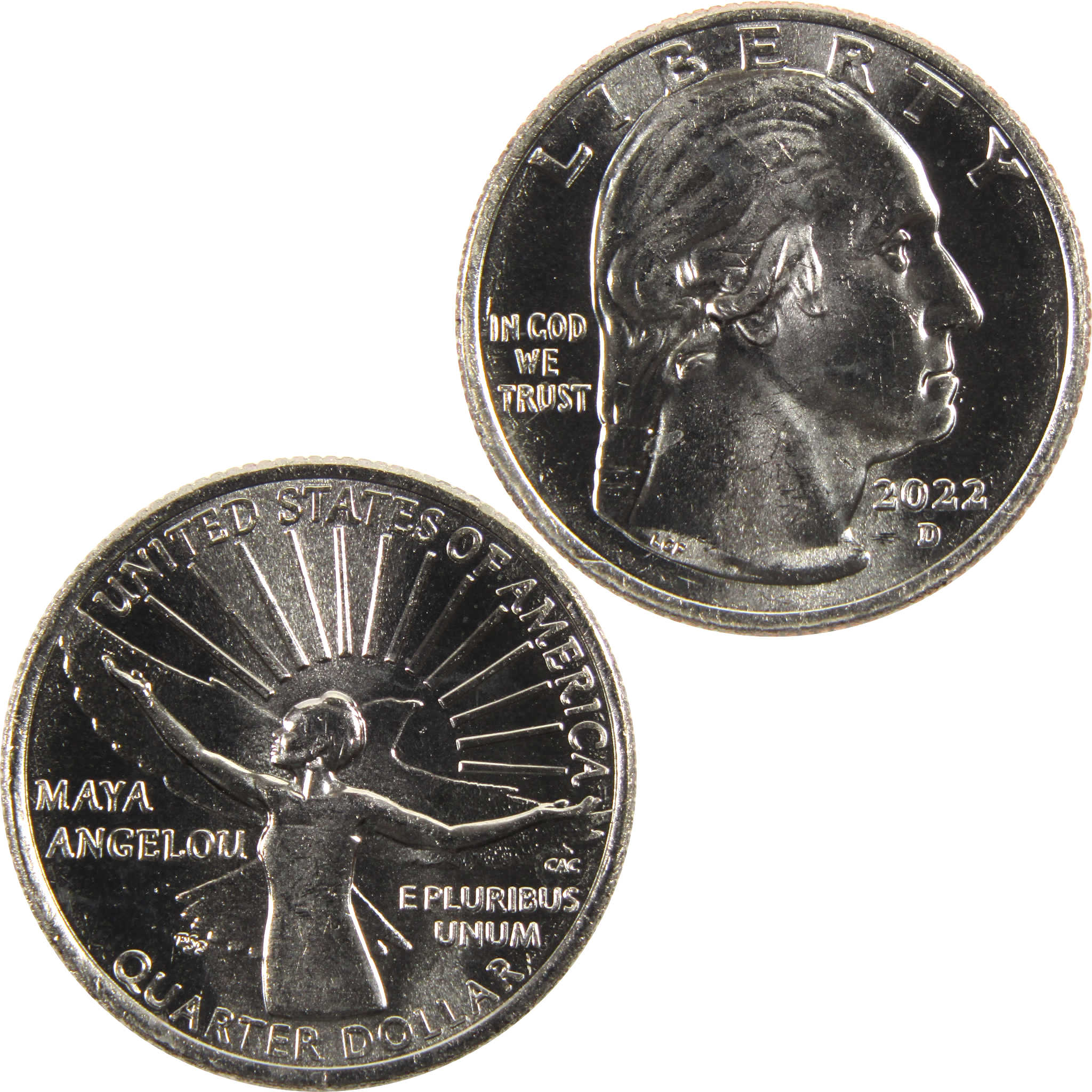 2022 D Maya Angelou American Women Quarter BU Uncirculated Clad Coin