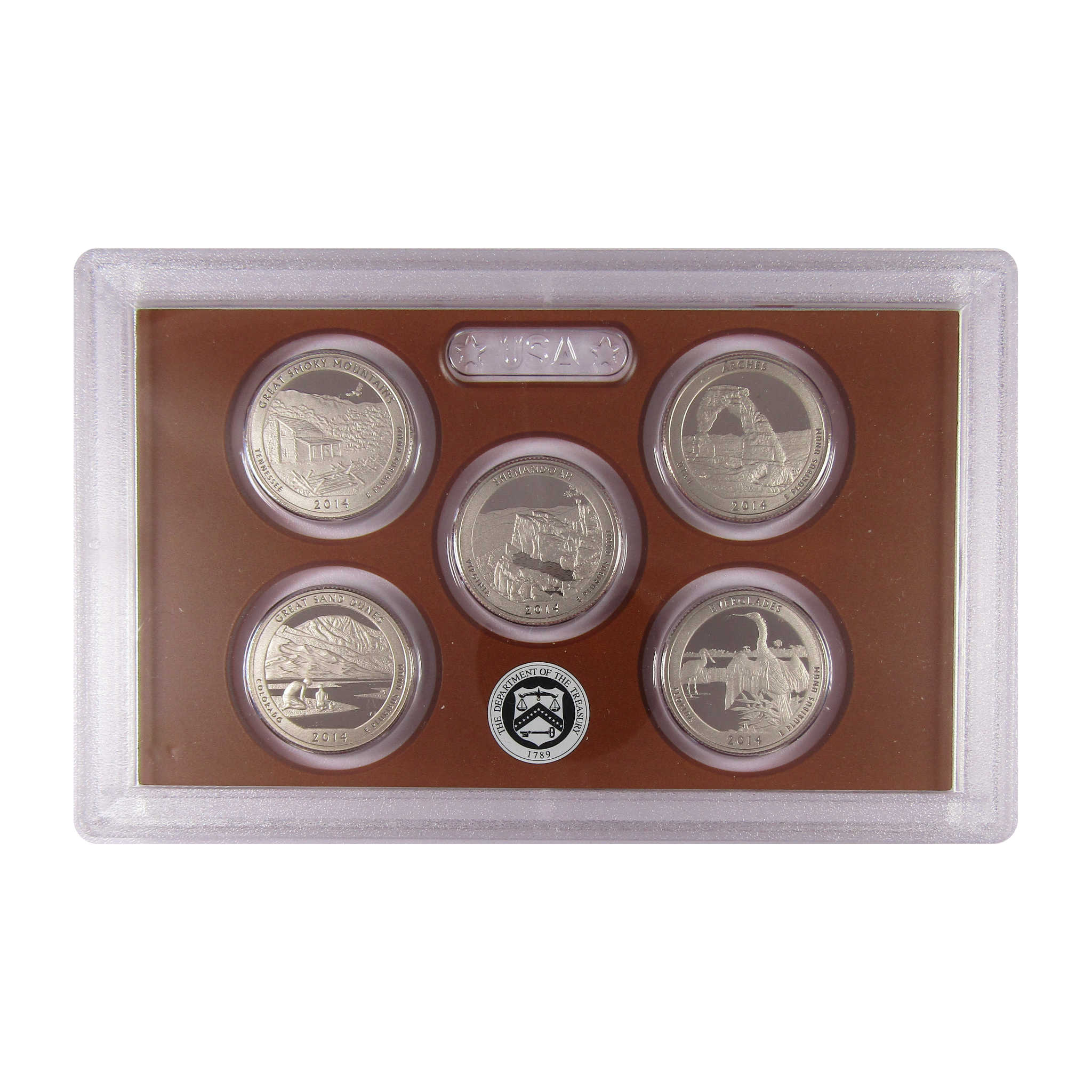 2014 America the Beautiful Quarter Clad Proof Set U.S. Mint OGP COA