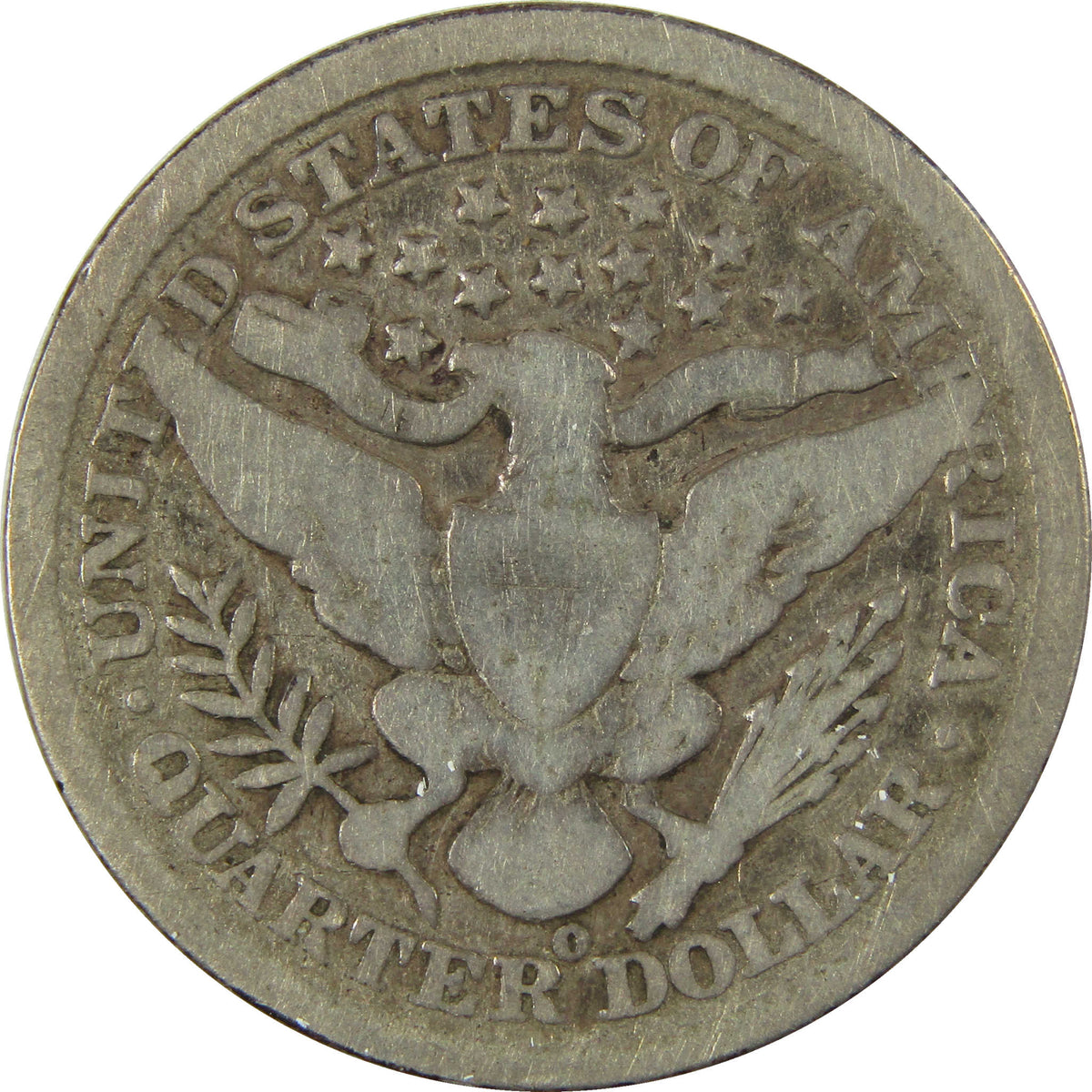 1893 O Barber Silver Quarter G Good Details 25c Coin SKU:I28545